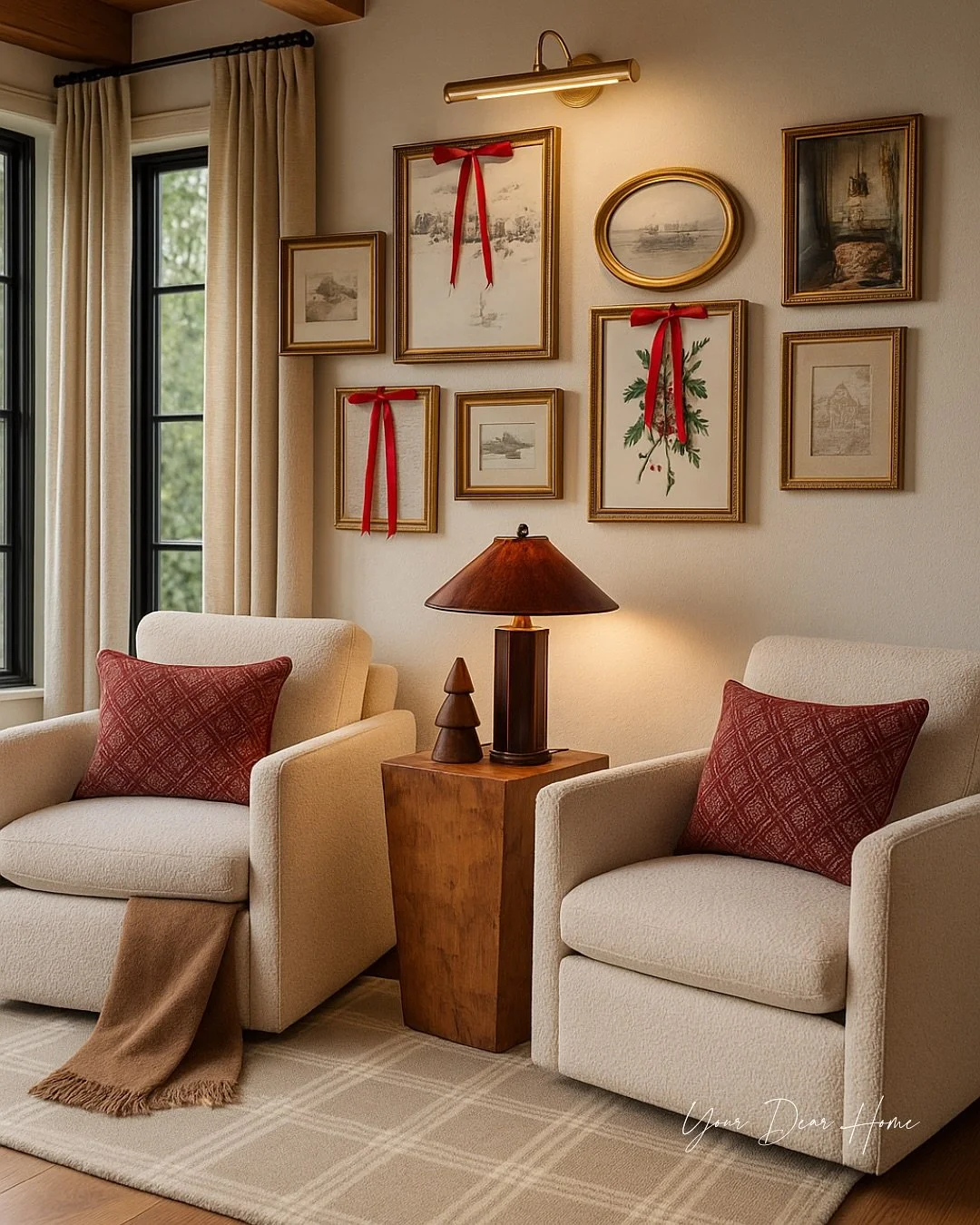 The kind of Christmas nook that makes you want to curl up with a blanket and your favorite holiday movie&hellip; (mine is Home Alone forever! Yours?) and it&rsquo;s all from Target. Comment &ldquo;Target&rdquo; for links or shop in bio. 🎯🏡🎅🏼