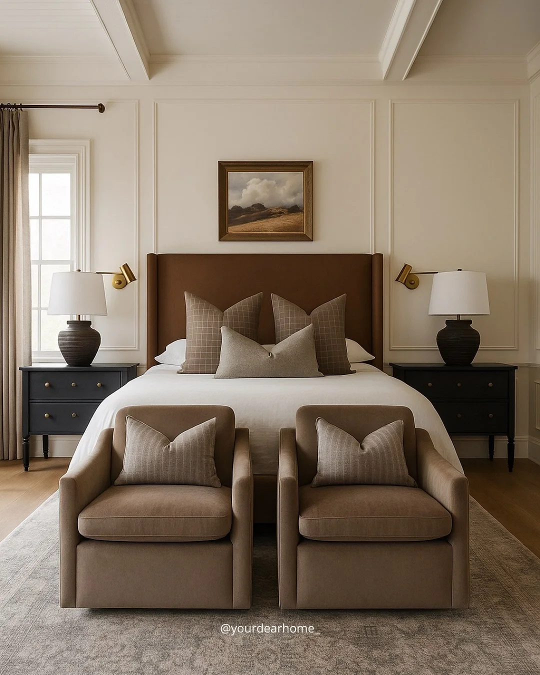 Deep brown is taking over next year's trends! Here's a bedroom look to shop for a cozy warm vibe! Comment BEDROOM for direct link or head to the bio 🔗🤎