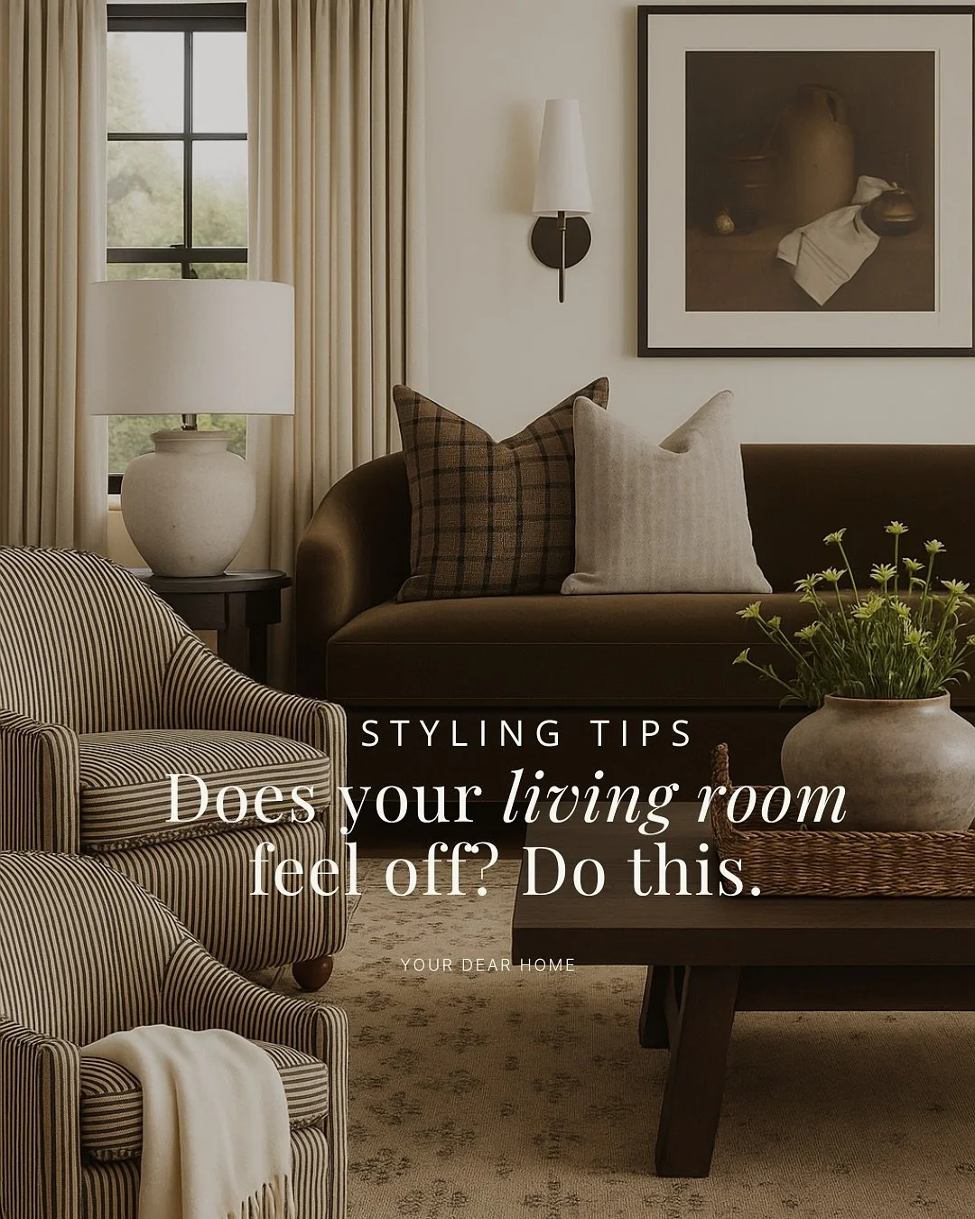 Sometimes you do everything right and your living room still feels off. If that sounds familiar, this reel is for you &mdash; I&rsquo;m sharing a few things you can fix to instantly elevate your space.

➡️I&rsquo;ve also shared 15 common mistakes to 