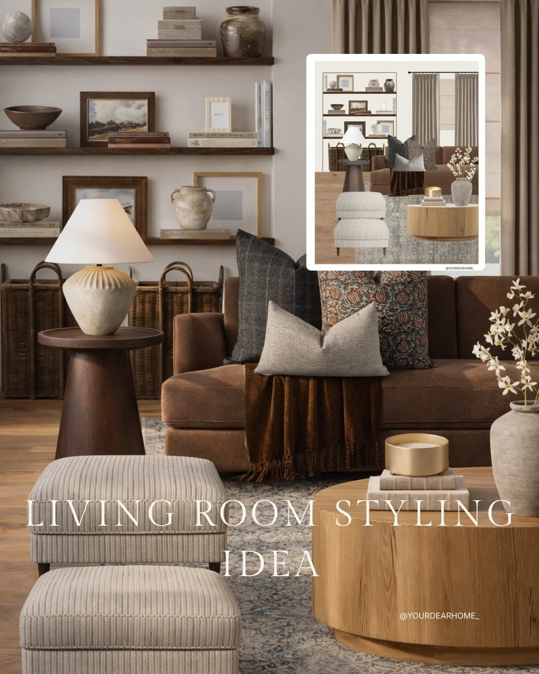 Brown is the color of the year in my opinion 🤎 

Comment LIVING below to receive a DM with the link to this post on my LTK ⬇ https://liketk.it/5KN7O #ltkhome