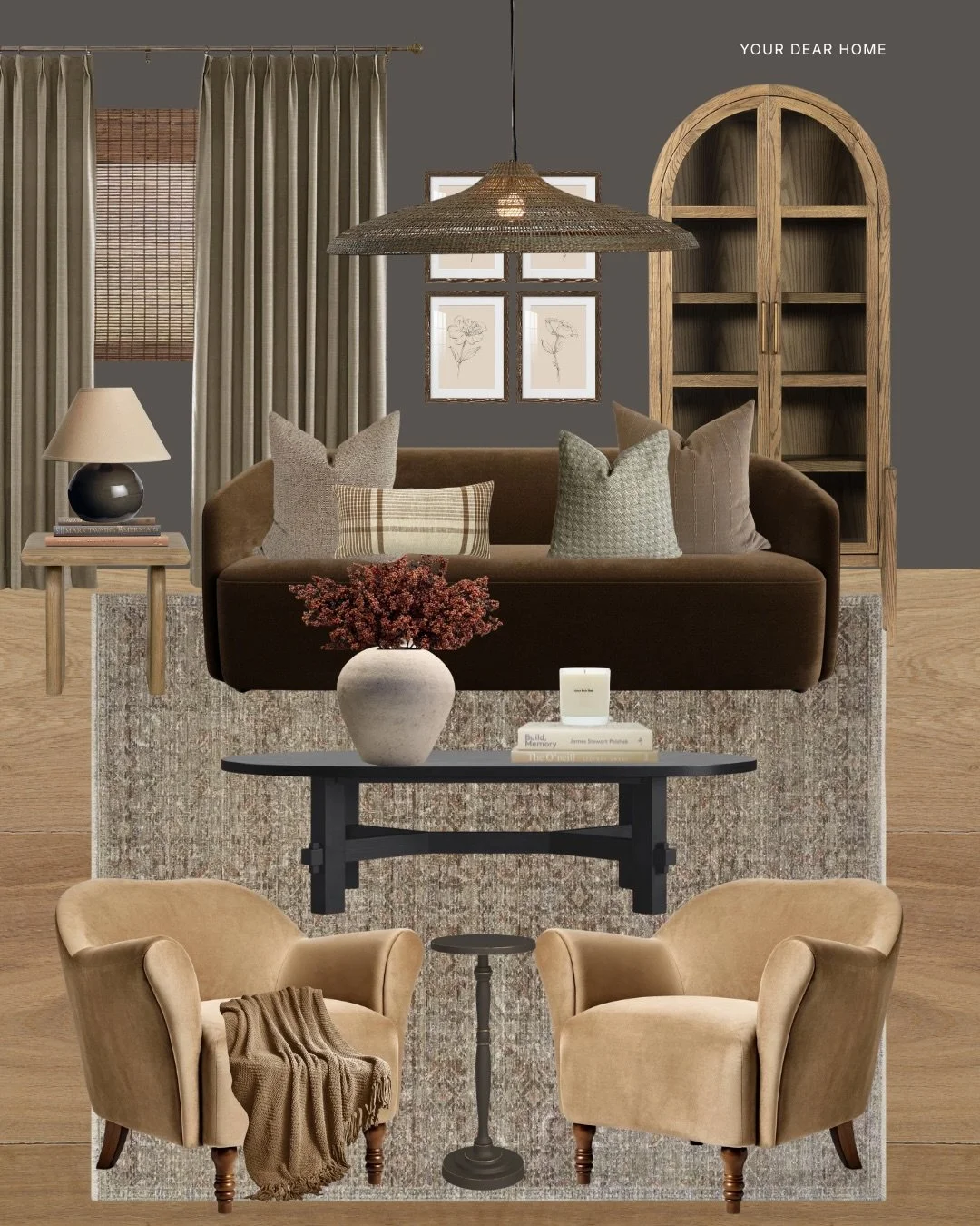 Muted maximalism is at the center of 2026 interior design trends and I am loving it oh so much.

Rich wall colors, layered neutrals, texture on texture and just enough contrast to keep things interesting without overwhelming the space.

Comment MOODY