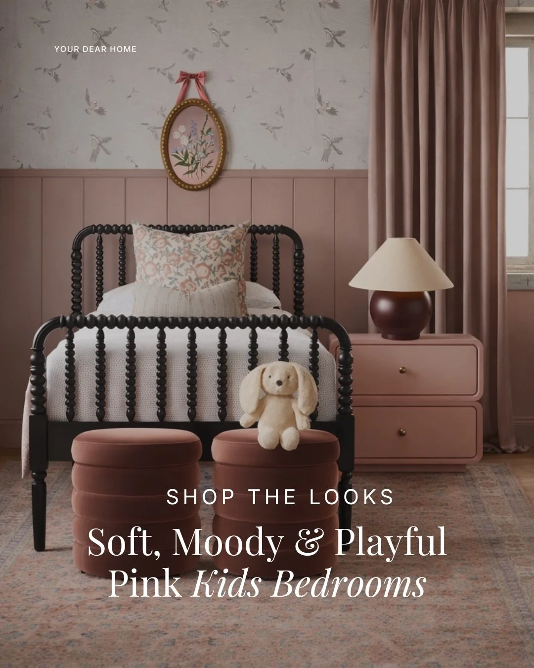 With Valentine&rsquo;s around the corner, I found myself reaching for softer pinks and warmer tones and kids bedrooms felt like the perfect place to have a little fun with color. After all, this is the one space where you can really play without hold
