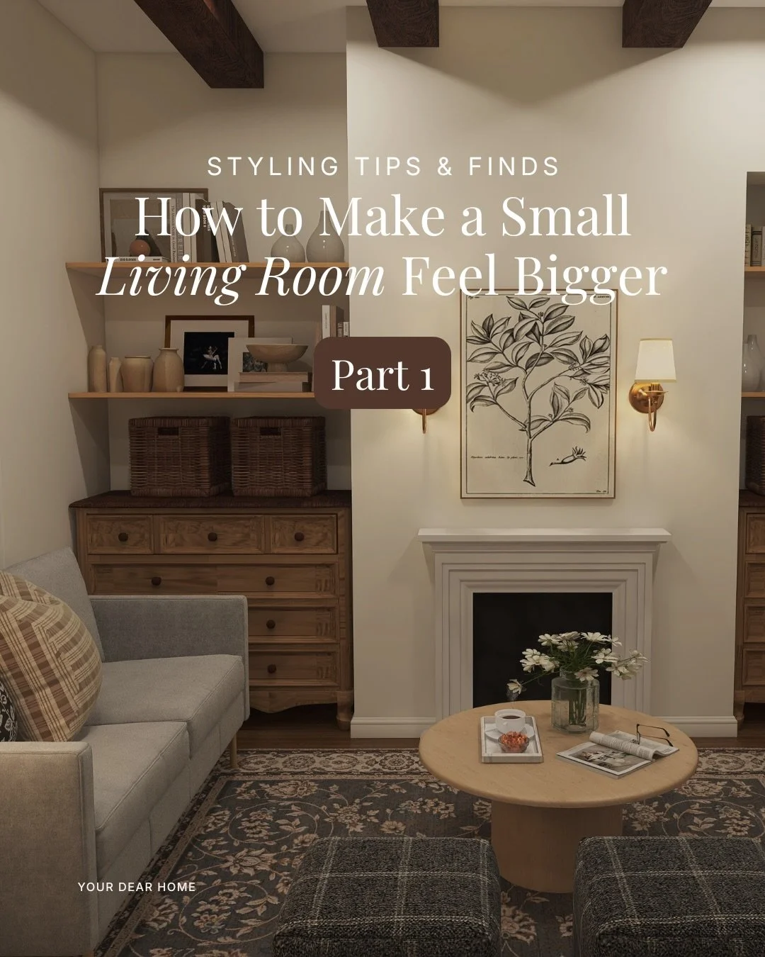 Small living rooms can feel tricky and a little defeating when you scroll through Pinterest, fall in love with all those dreamy spaces, and then look back at your own living room thinking yeah, not happening. 😏

But here&rsquo;s the thing. Designing