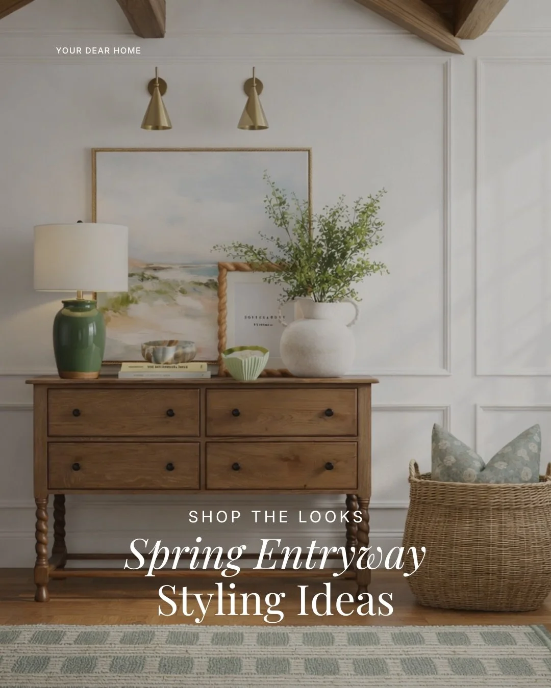 Spring is right around the corner and if you too cannot wait to bring a little freshness into your home, these entryway looks are for you! 🌿

I designed each one to feel welcoming, light, and softly layered. 🩵

Comment SPRING to shop the looks ✨