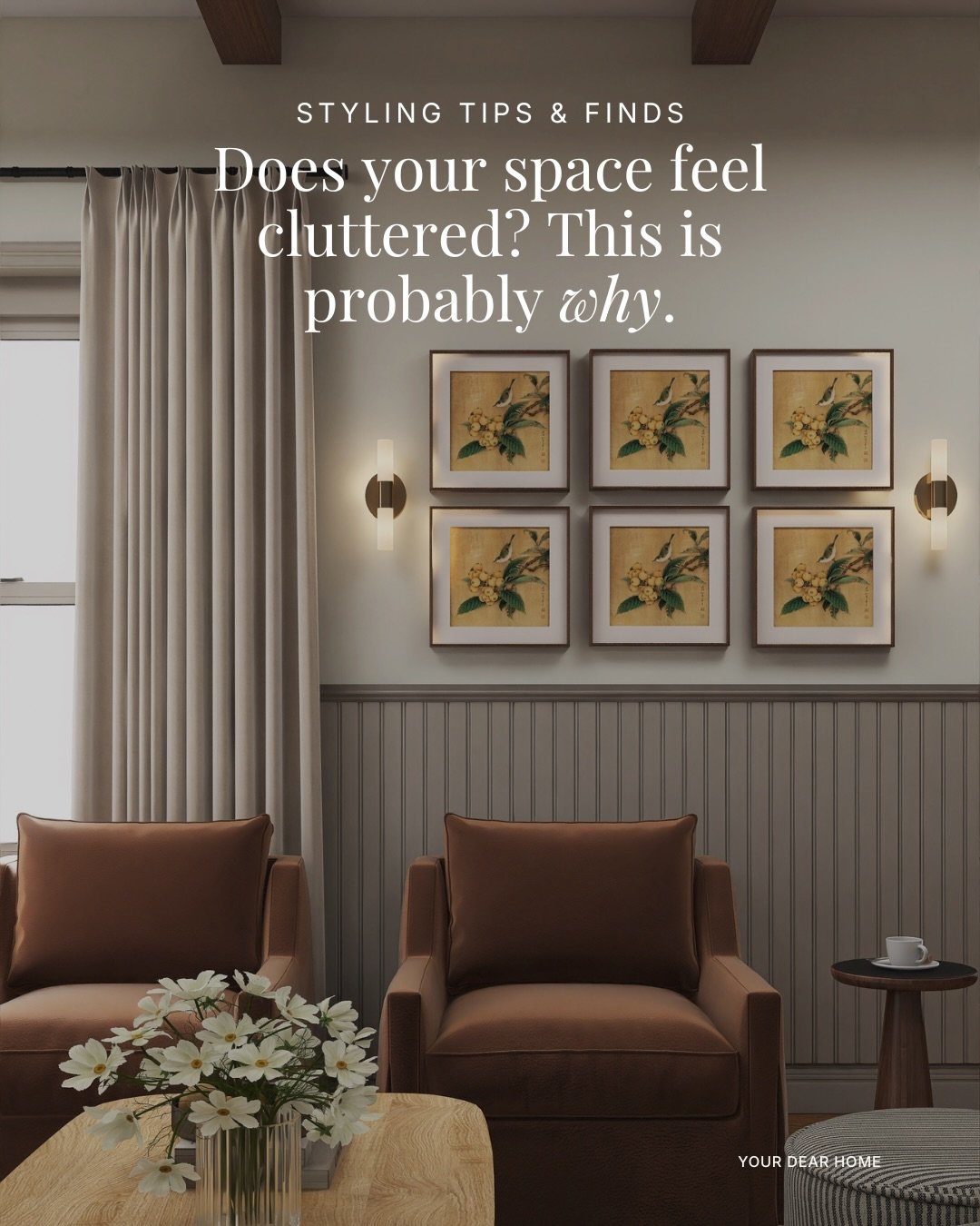 Done everything right&hellip; but your home still feels cluttered?

It&rsquo;s probably not your style.
It&rsquo;s the way things are showing up in your space.

Too many small pieces.
Too many open surfaces.
Too many &ldquo;pretty&rdquo; things witho