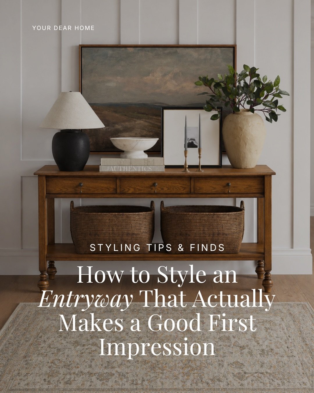 I&rsquo;ve talked about entryway decor and the design side of it quite a bit before, so make sure to check out my highlights for a deeper dive 🤎

But today, I want to focus on the few things that actually shape a first impression when someone walks 