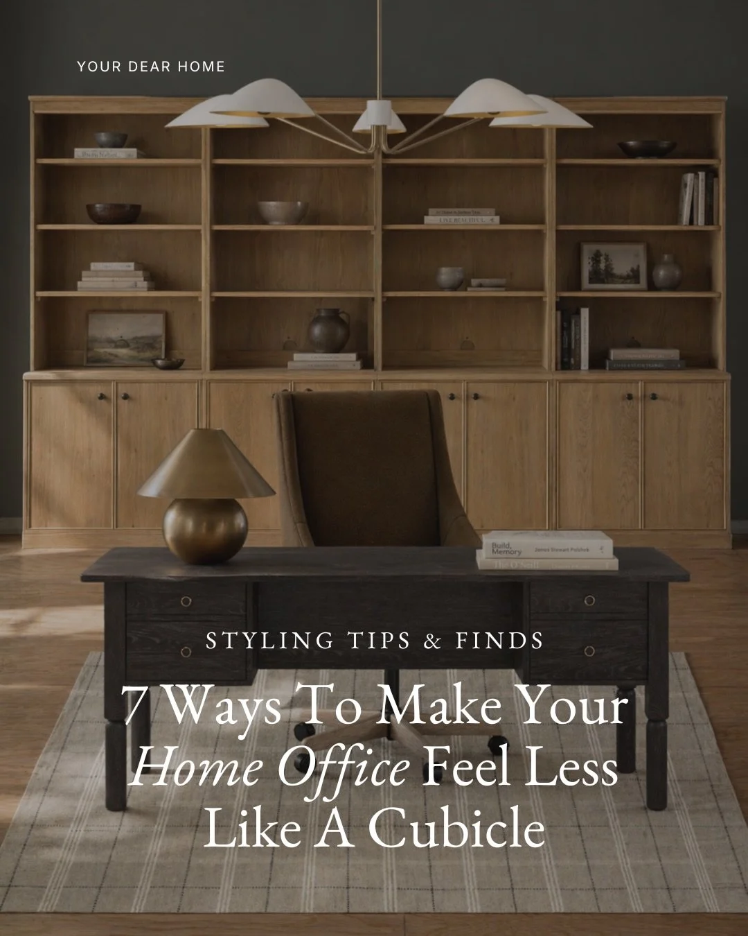If your home office feels cold, uninspiring or weirdly stressful to sit in, it&rsquo;s probably because it still feels too much like an actual office 😭

The biggest difference between a beautiful designer office and a &ldquo;work corner&rdquo; usual