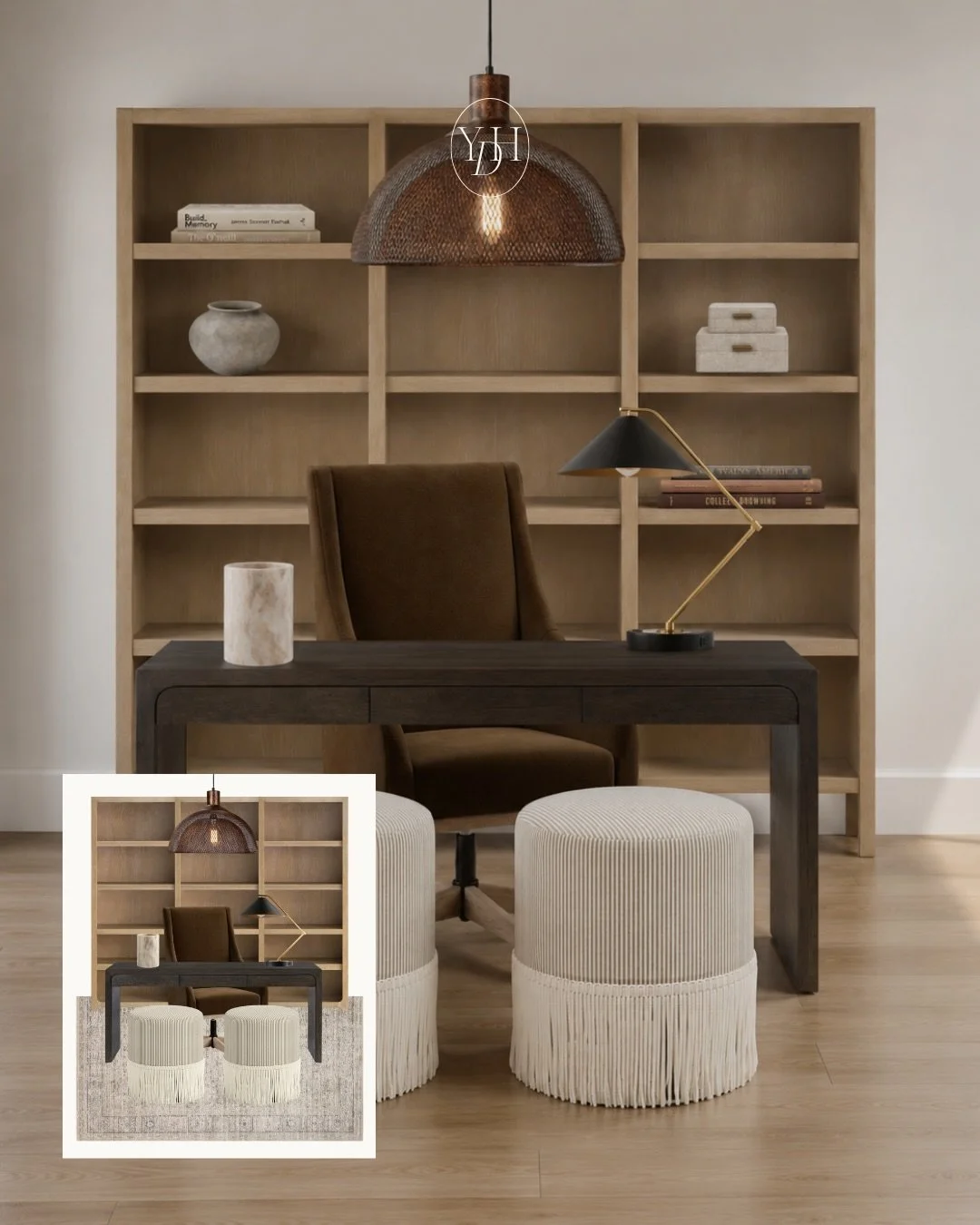 If you&rsquo;re looking for ideas to decorate your home office, whether your style leans feminine, modern, gender neutral or moody, here are some office designs I&rsquo;ve put together that feel high-end, warm and actually personal to YOU 🤎

A beaut