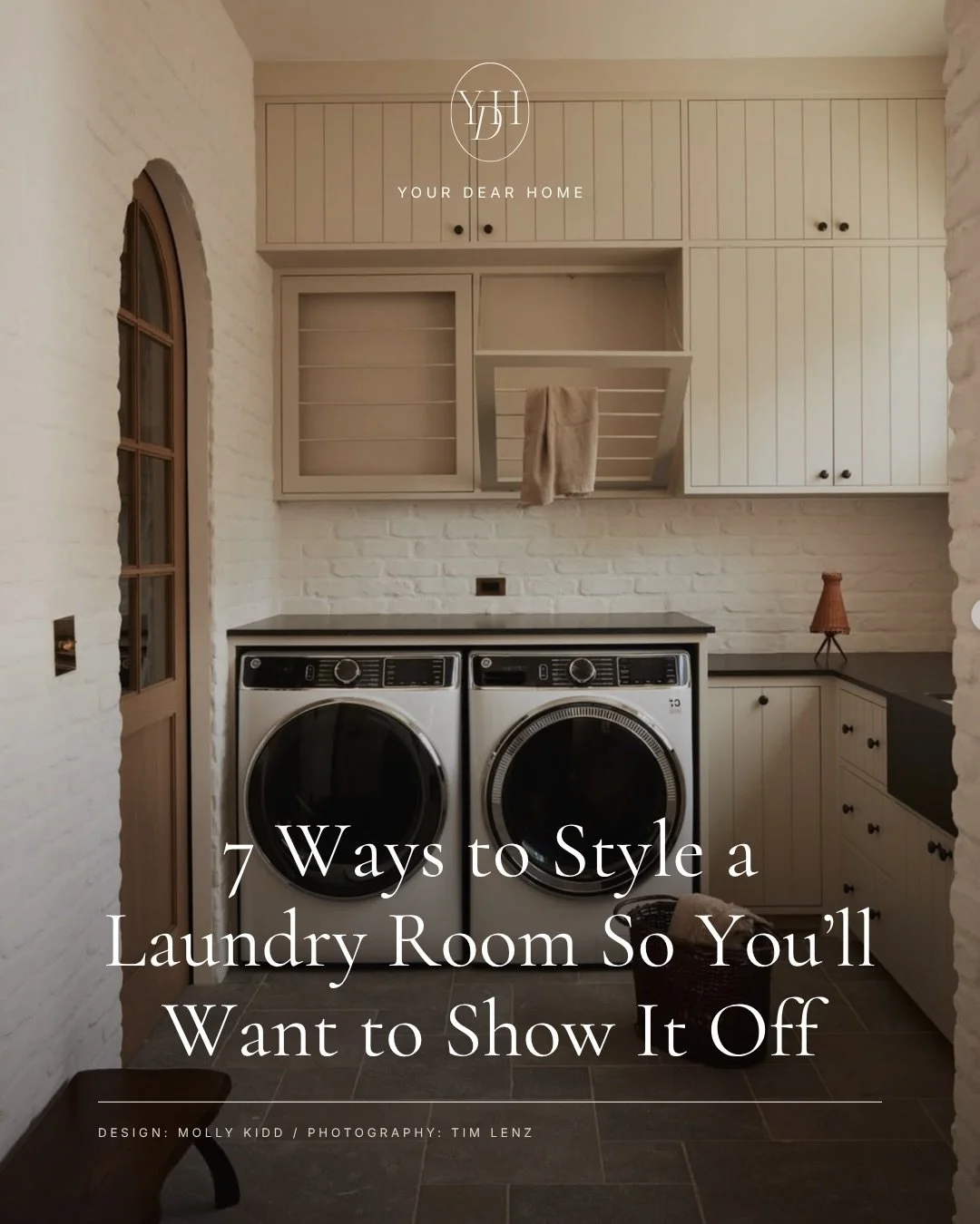 I truly understood the impact of a beautifully designed laundry room when I caught myself enjoying doing laundry instead of complaining about it! Suddenly a full hamper didn&rsquo;t feel annoying anymore and the whole chore felt calmer, prettier and 