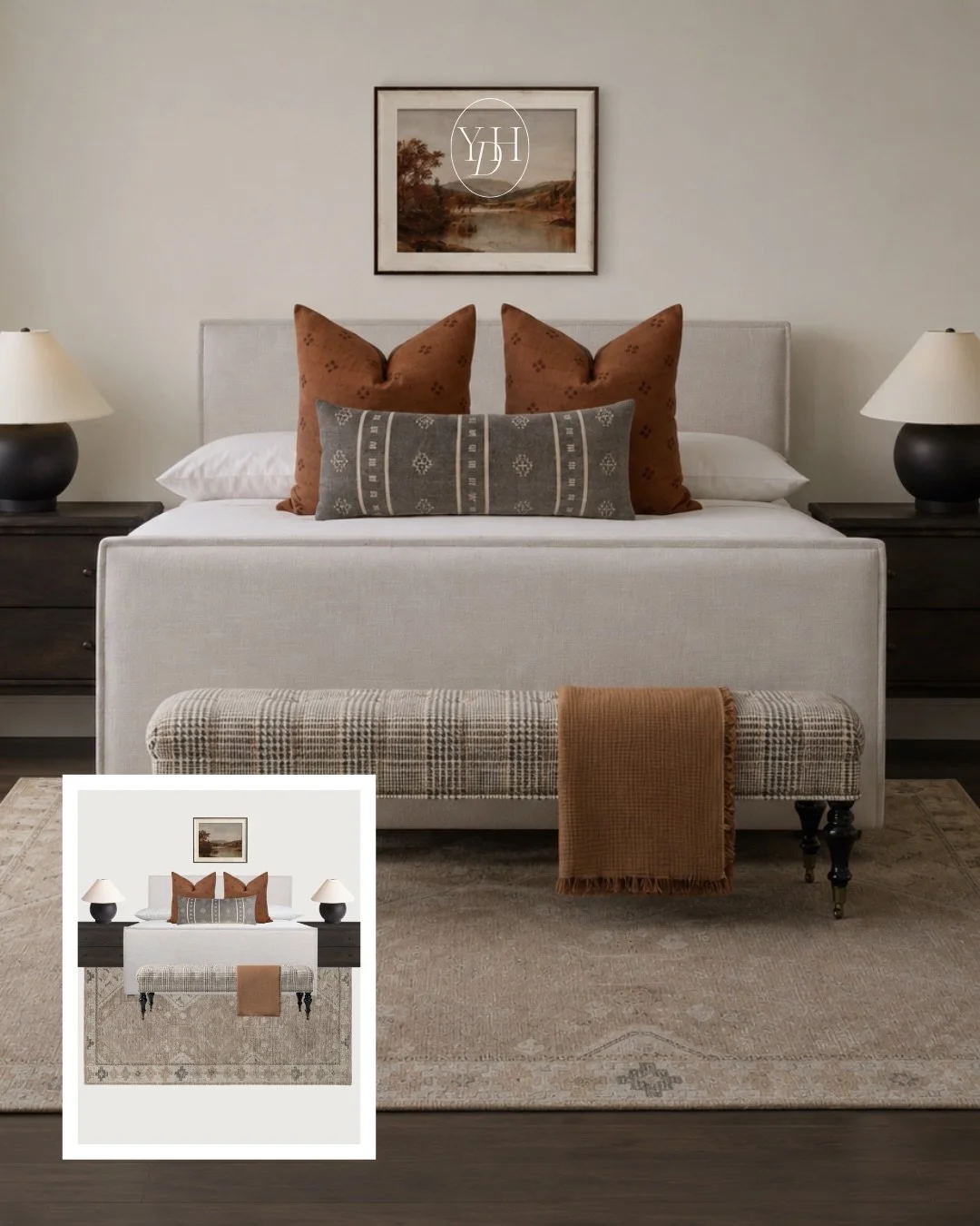 If you&rsquo;re looking for organic modern bedroom ideas that balance function, decor, pattern, deep tones and layered texture in a way that still feels calm and elevated, these moodboards are for you. 🤎

Sharing a few bedroom looks I curated that b