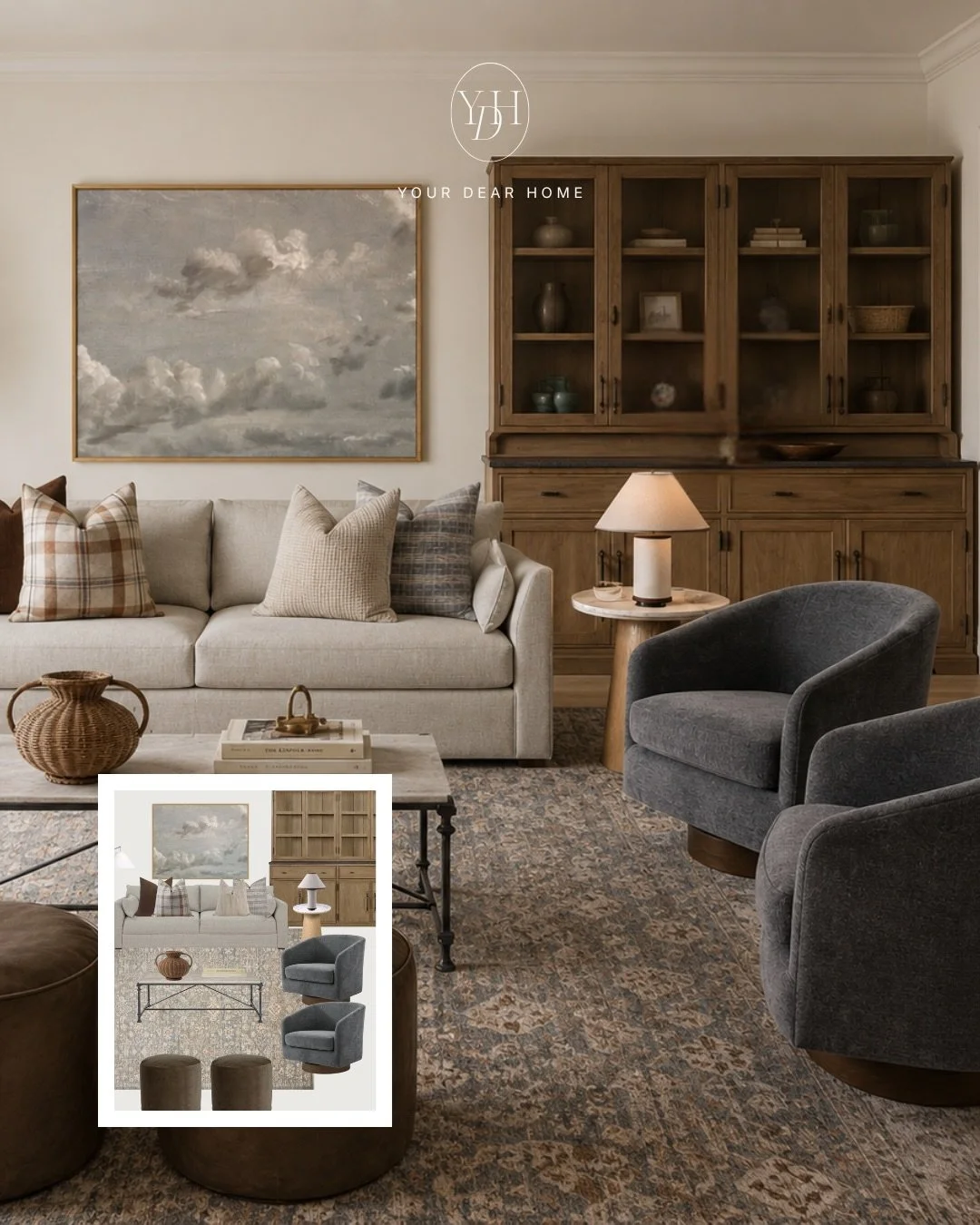 Living rooms are often the hardest rooms to get right because they need to do so much. They need to be beautiful, comfortable, functional and feel like a reflection of the people who live there.

Here are a few living room designs I put together, eac