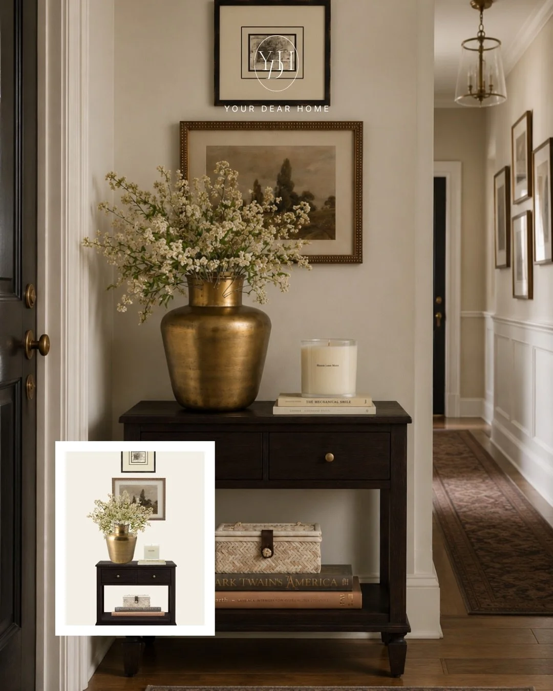 There are so many ways to go about styling hallways, and I recently shared some of my favorite designer tips for making them feel more polished and intentional.

Today, I&rsquo;m sharing 3 hallway moodboards centered around accent tables. These littl