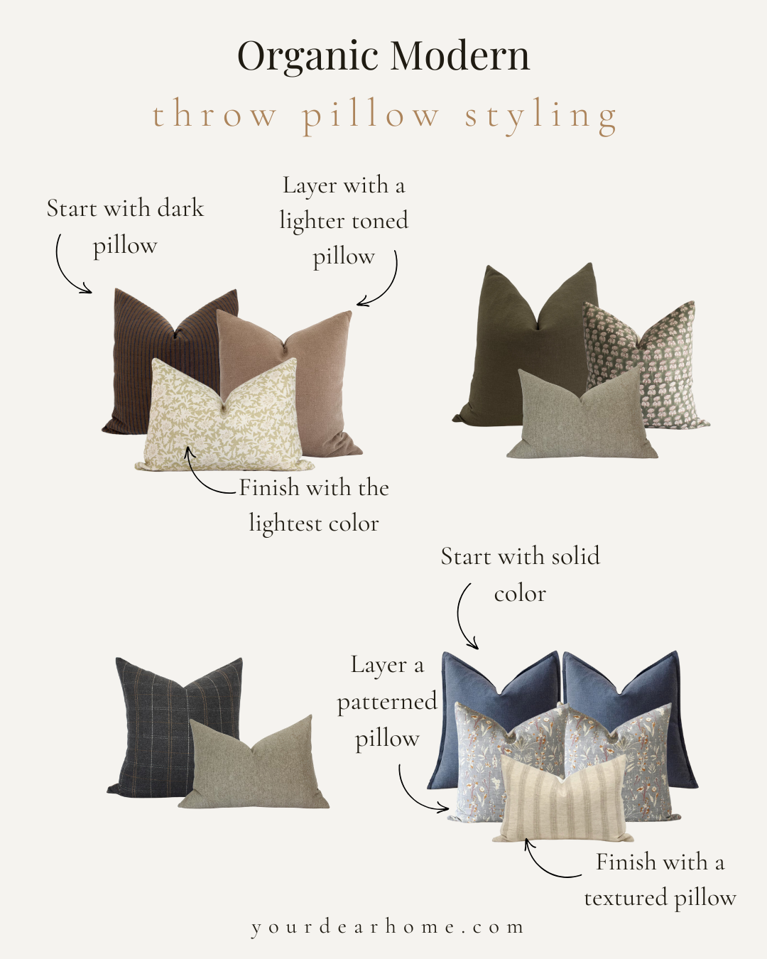 organic modern throw pillows