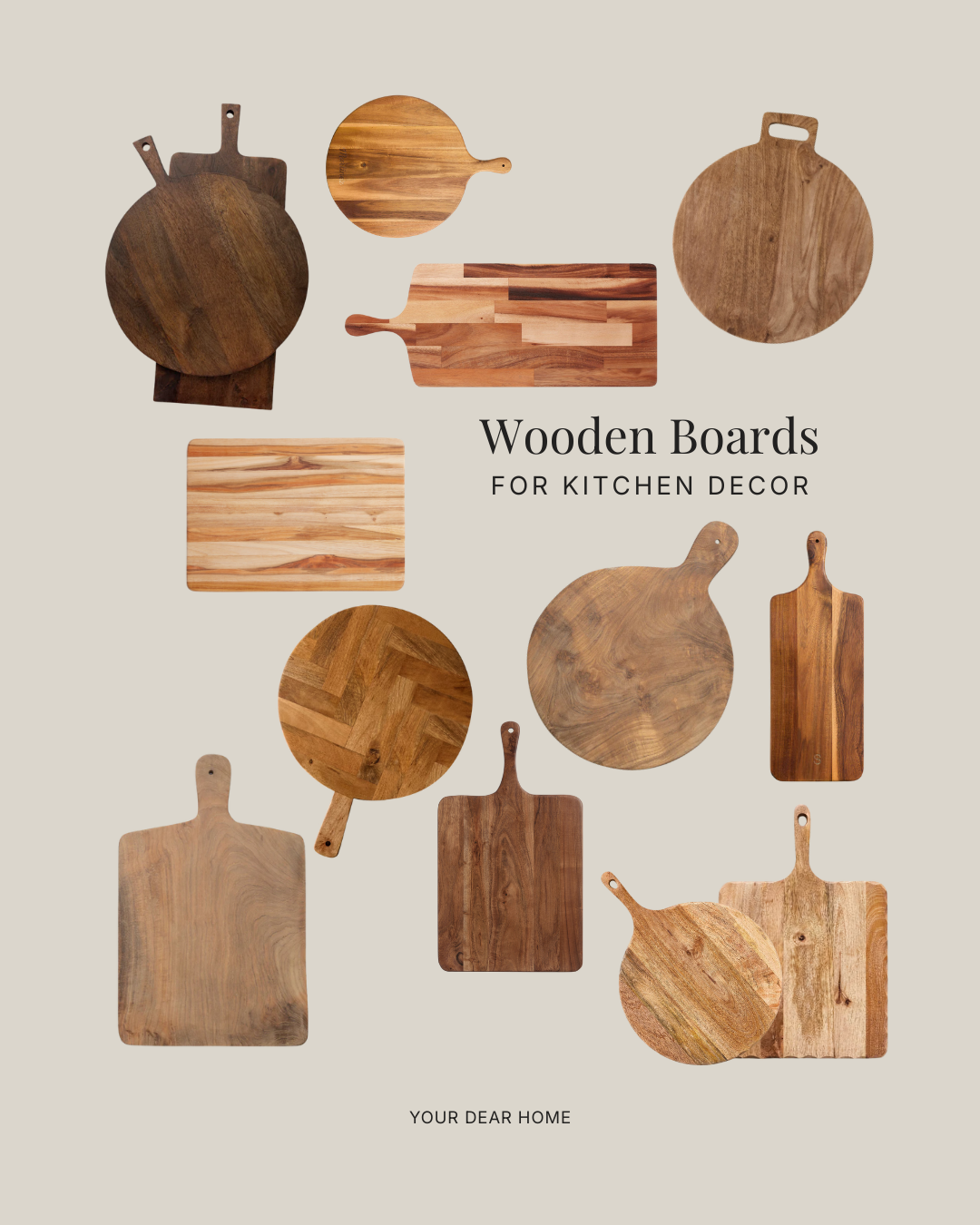 Kitchen countertop styling idea using fresh produce, wooden trays, and neutral decor for a clean designer look