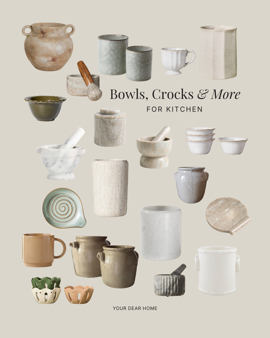 Kitchen countertop styling idea using fresh produce, wooden trays, and neutral decor for a clean designer look