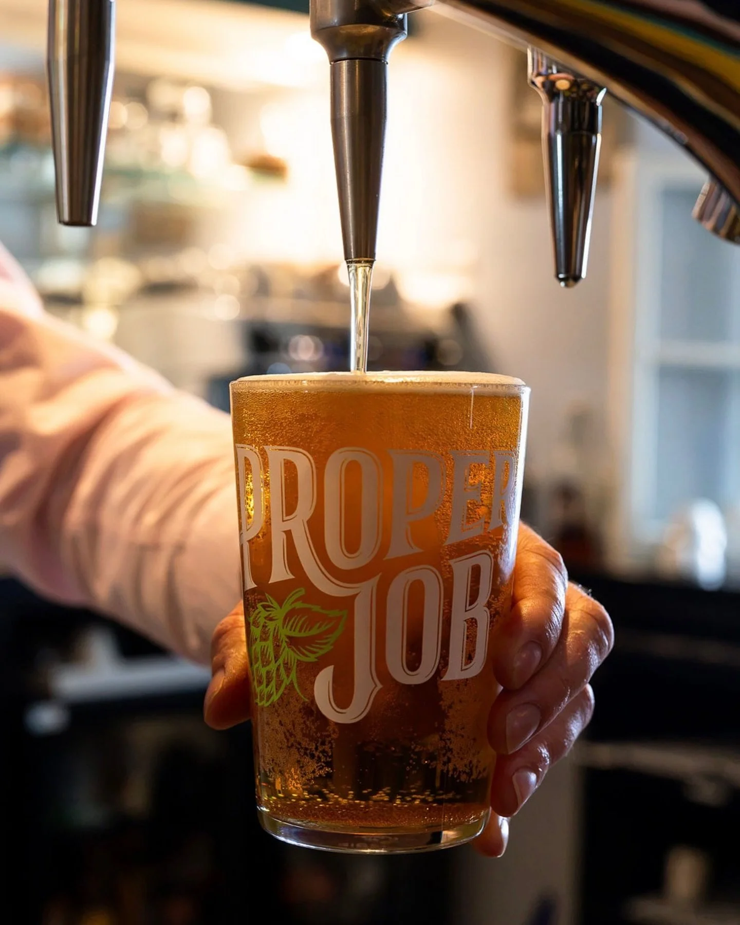 A trio of taps, each with its reasons:

🍺 Asahi, because it is Jack&rsquo;s favourite lager (and when you write the drinks list, you get to make the rules&hellip;) 

🍺 Proper Job, because it&rsquo;s made not far from here and is arguably the best I