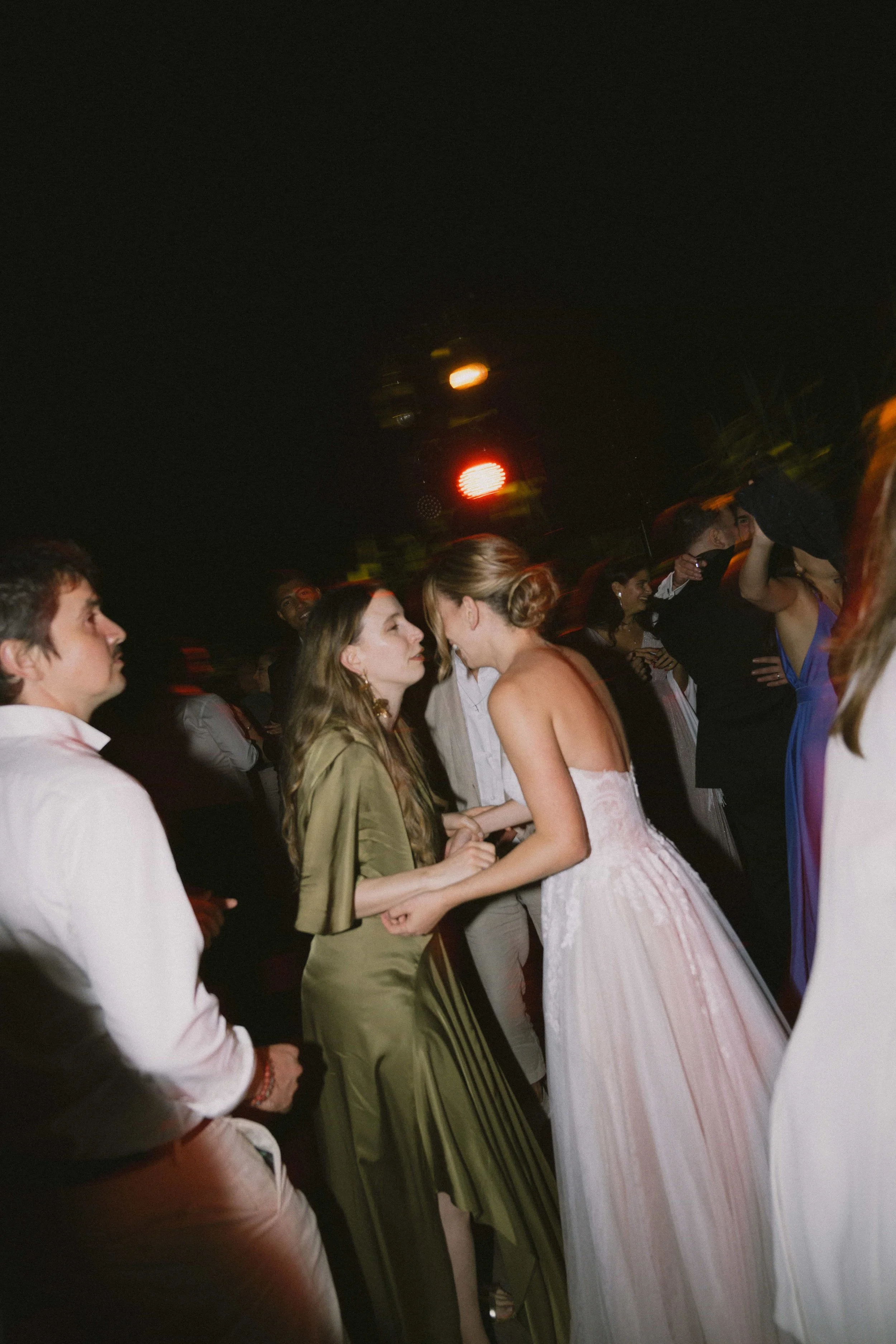 bride and sister dancing 