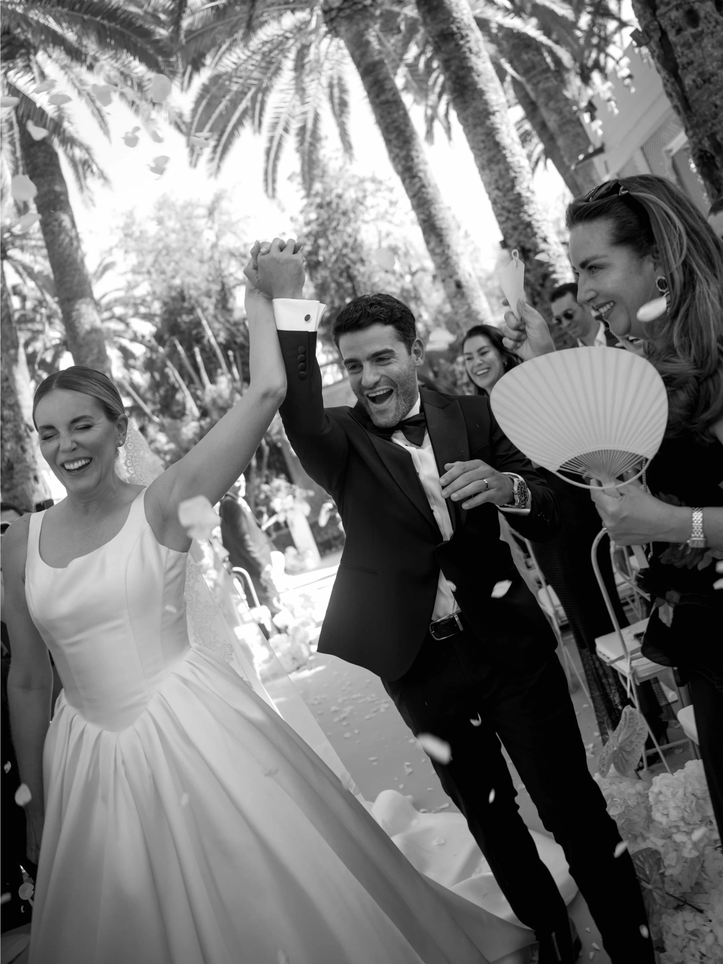 Bride and groom ceremony exit 