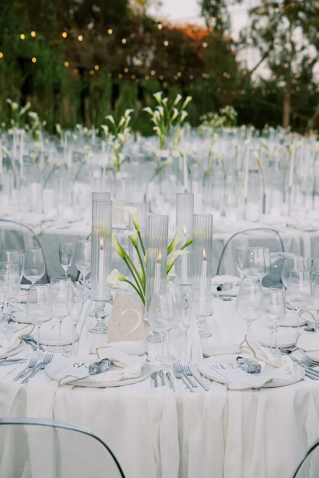beige stoned table numbers 