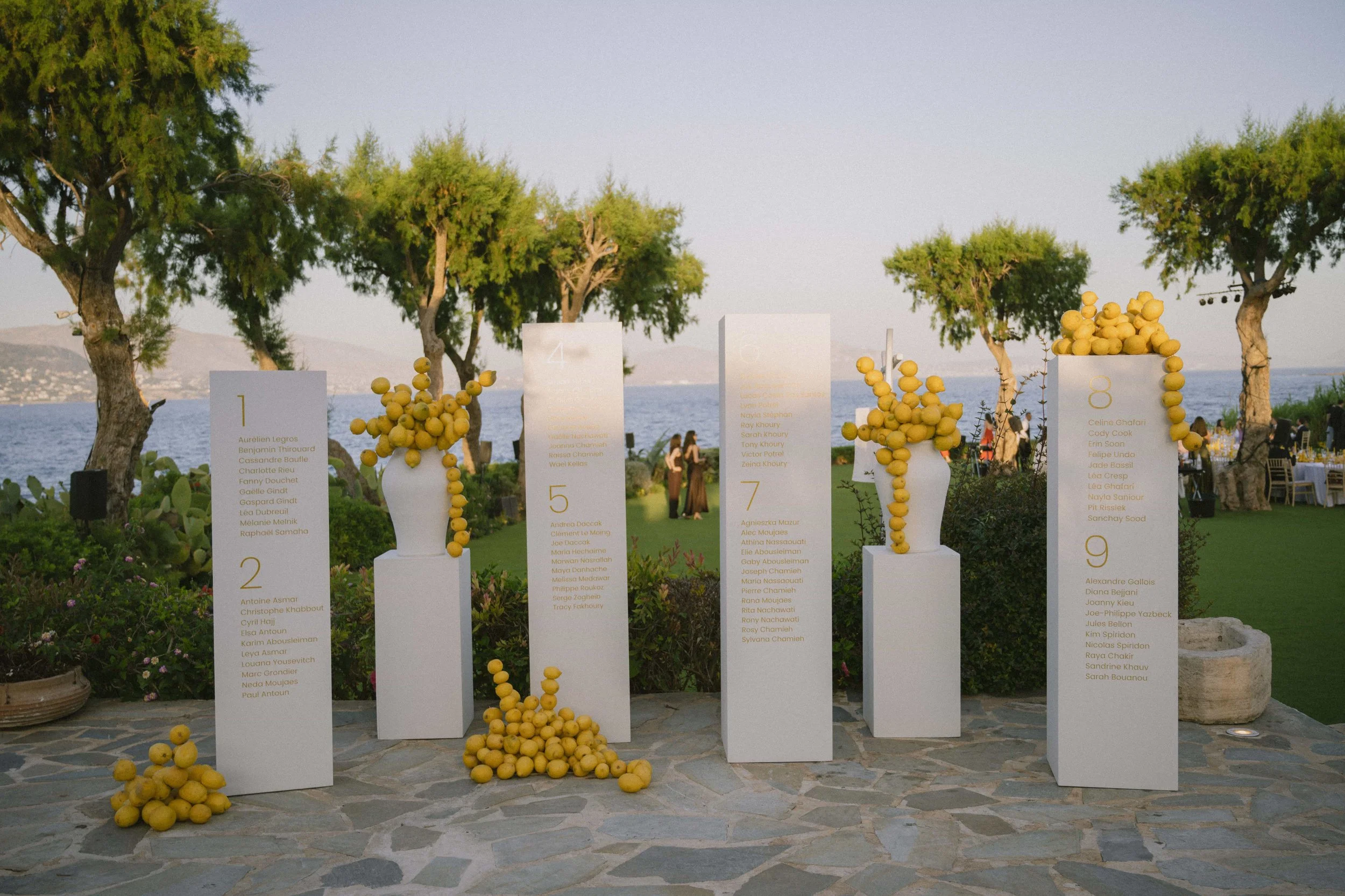 lemon seating chart modern