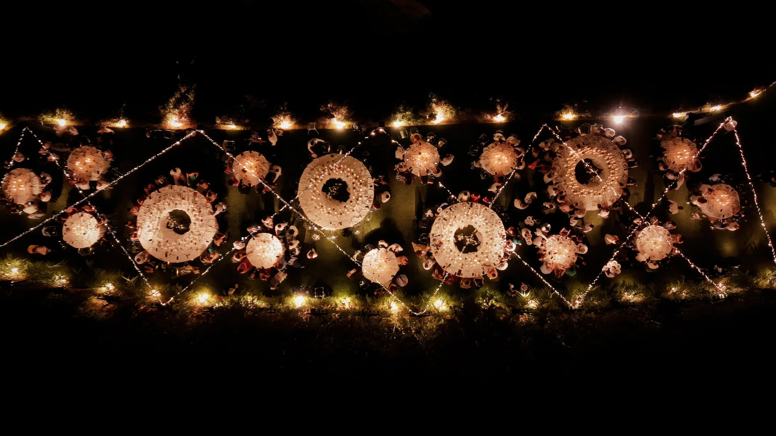unique wedding dinner lighting