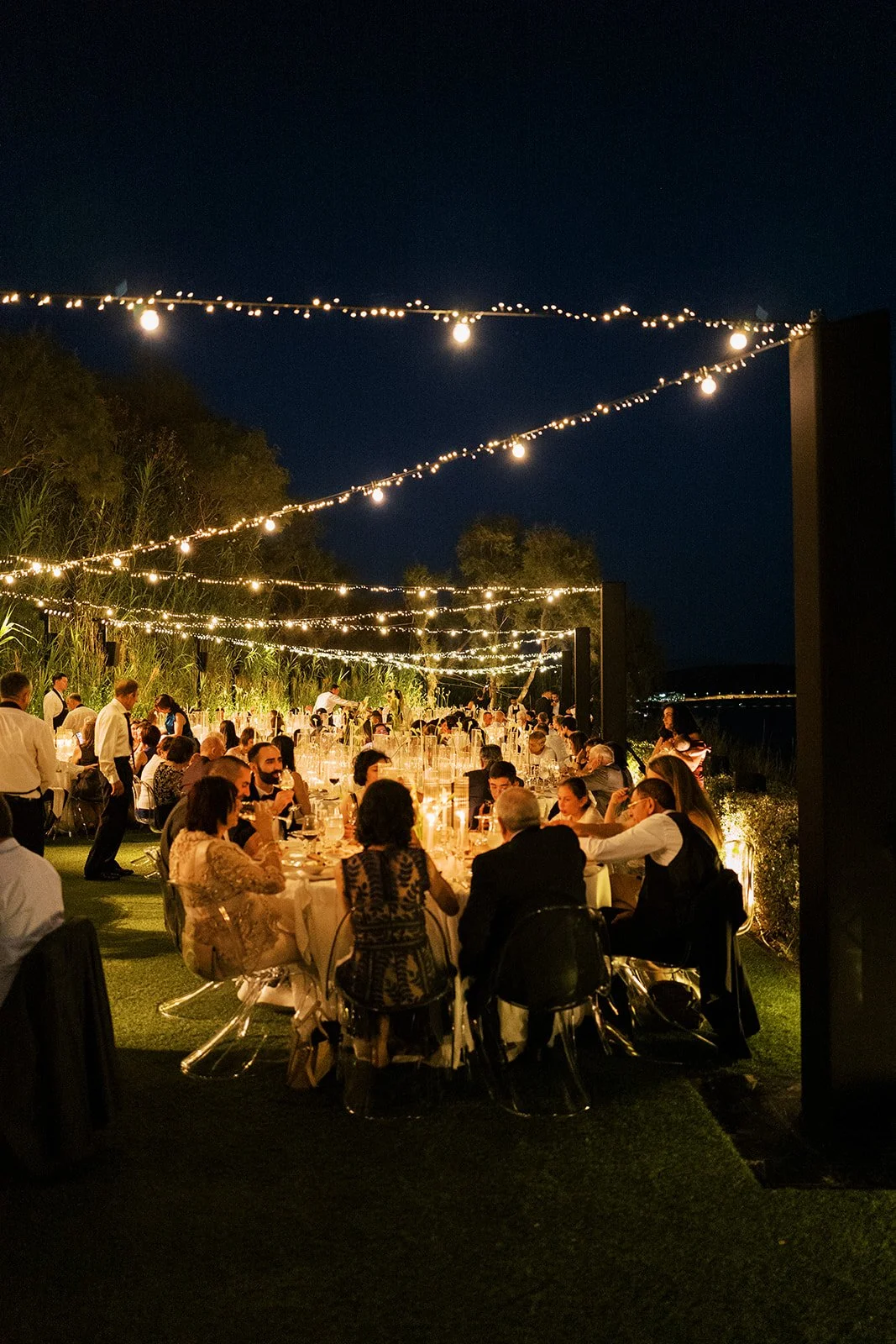 string lights and fairy lights wedding lighting 