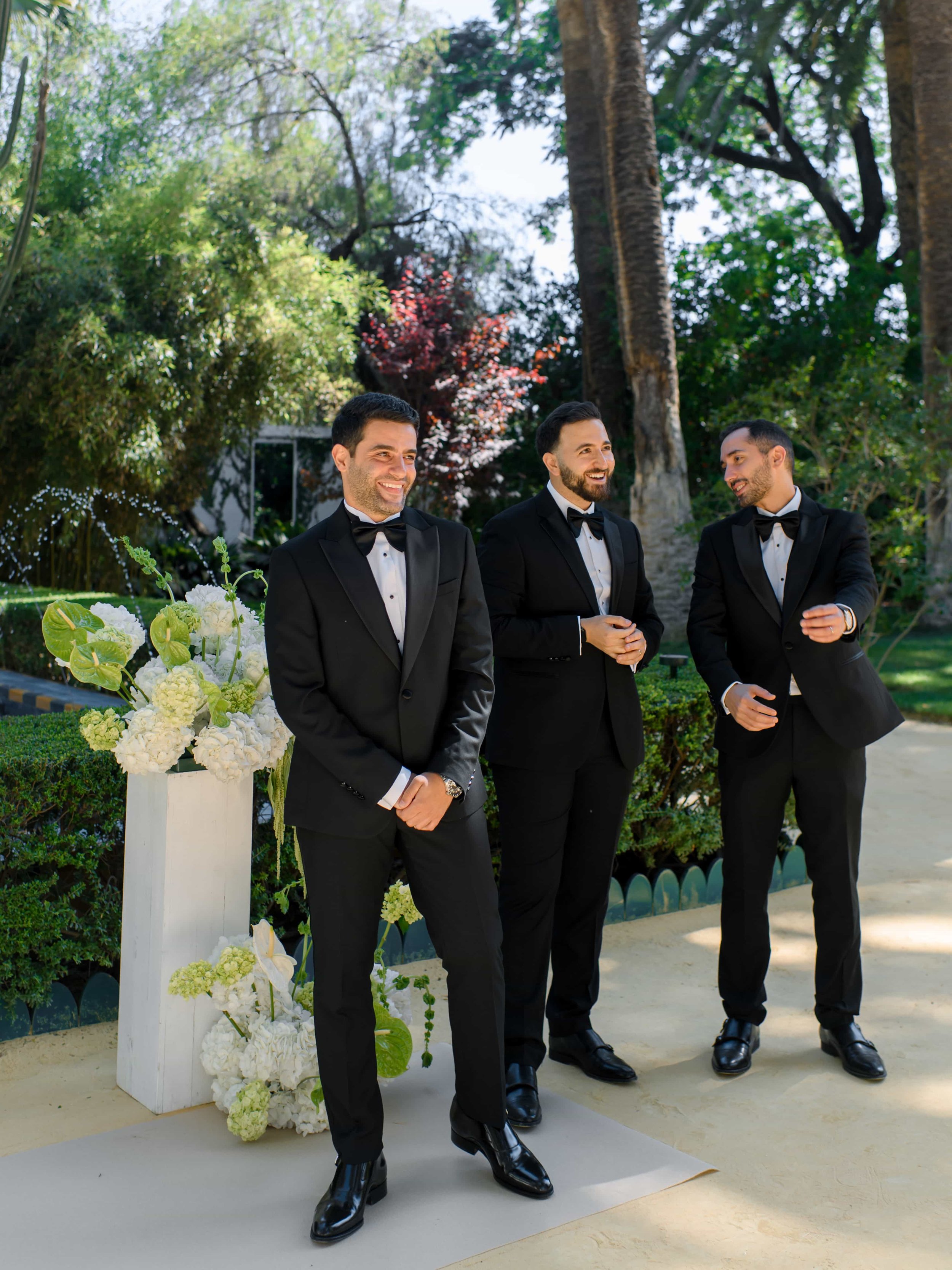 Groom waiting for bride at the altar 