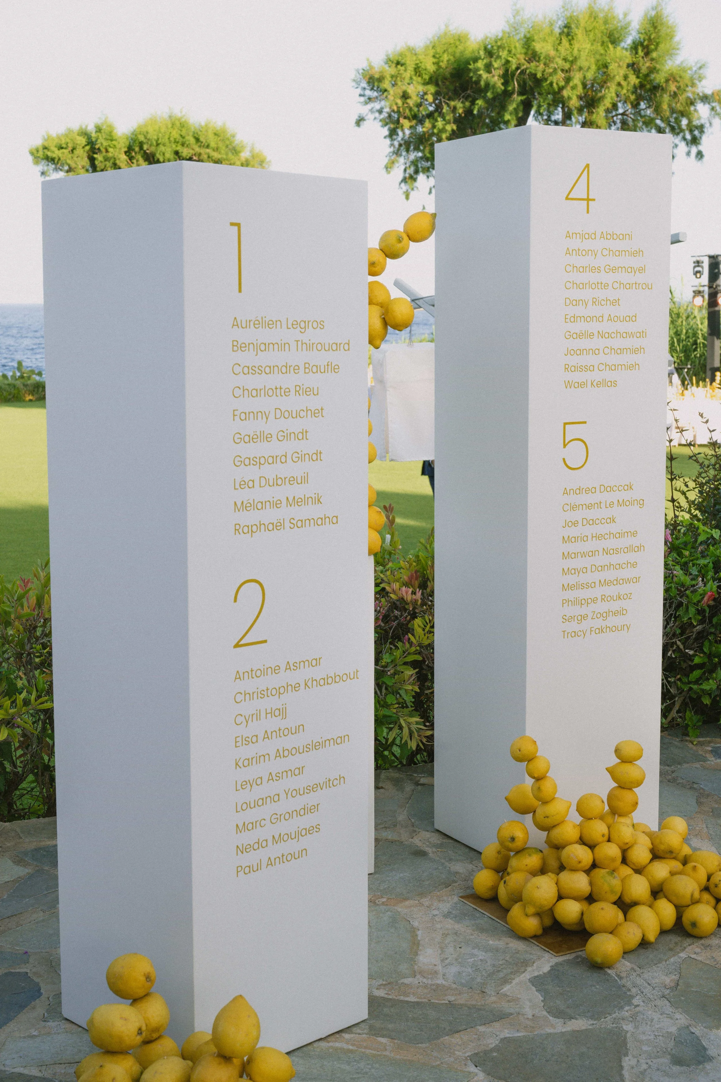 lemon seating chart