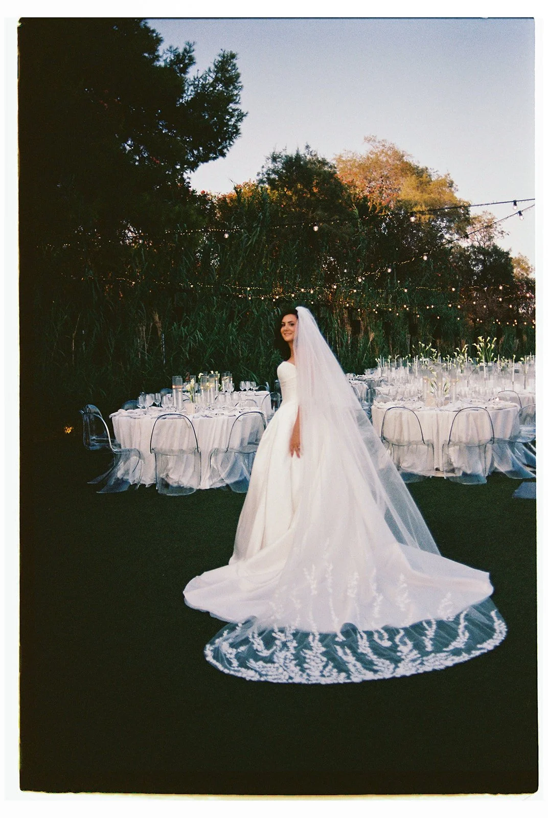 bride posing in the venue