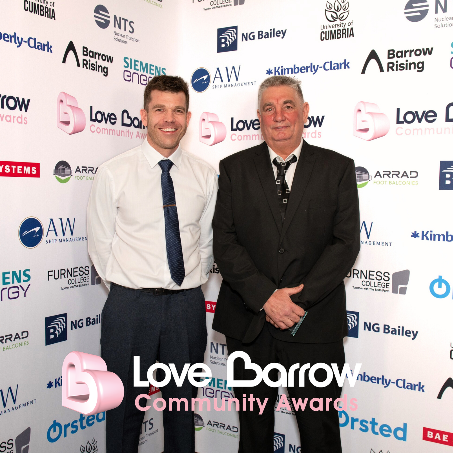 2026 Citizen of the Year Winner Paul Crarey with Sponsor  AW Ship Management Daniel McGowen 