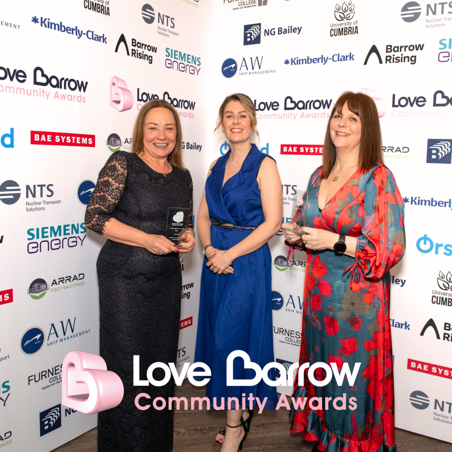 2026 Spirit of Collaboration Winners (L-R)  Furness Youth Work Partnership Cath Corkill, Cllr Beverly Morgan with Sponsor NG Bailey Louise Logan
