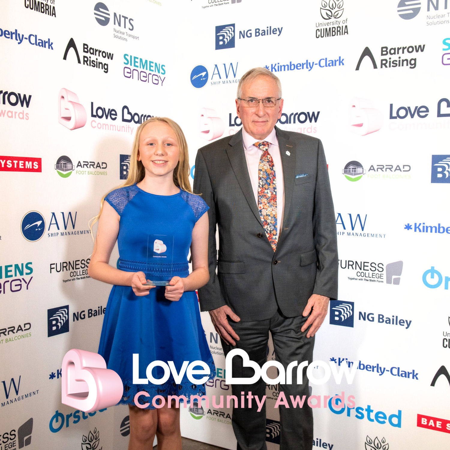 2026 People's Choice Award Award Winner Ellie Walker with Sponsor Barrow Rising Peter Anstiss
