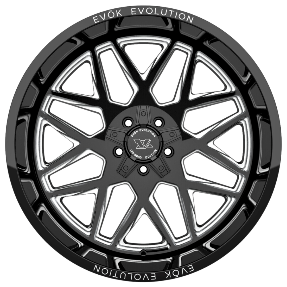 Evok Evolution EV504 Gloss Black / Milled — EVOK WHEELS