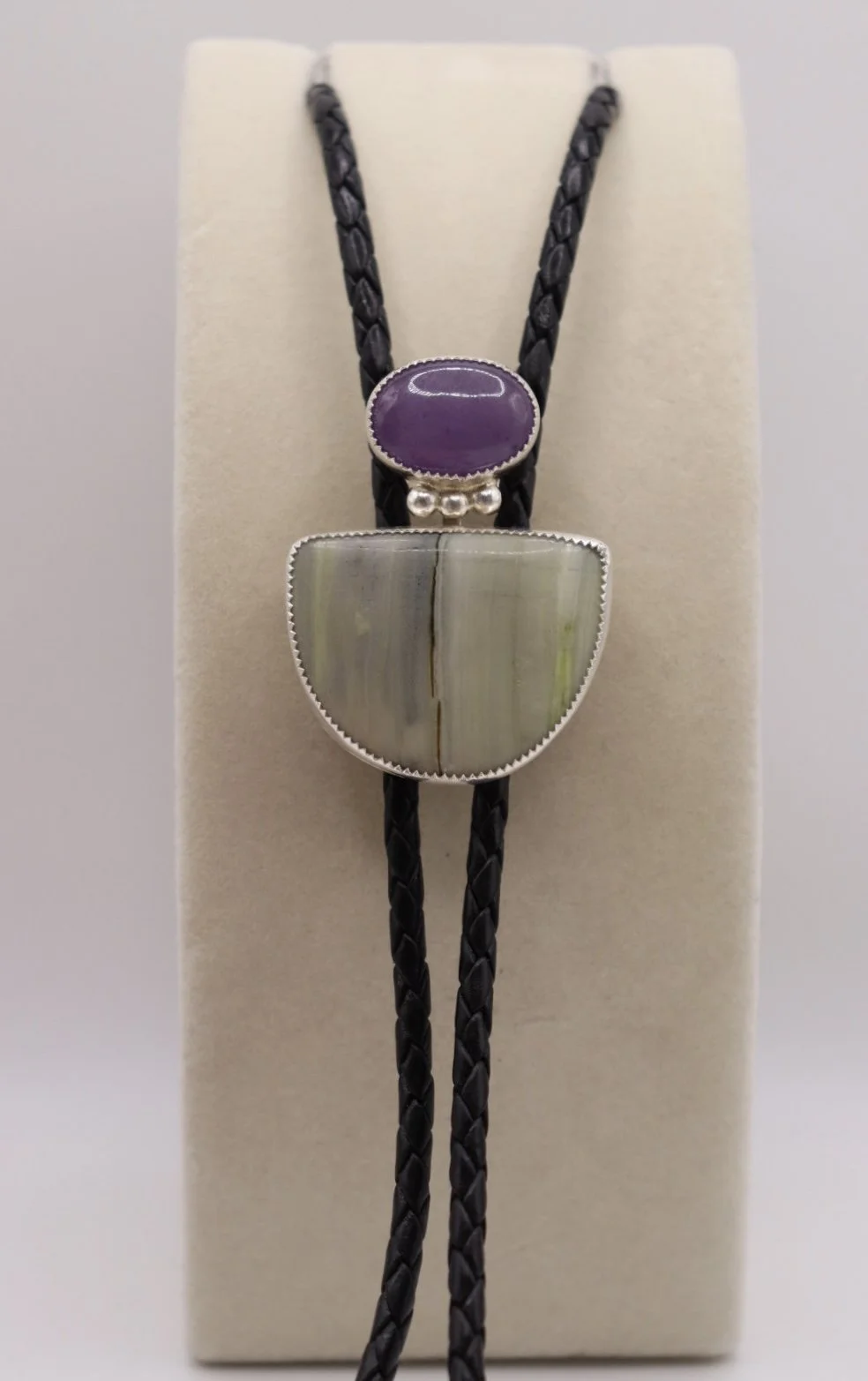 Amethyst & Green Jasper Bolo Tie
