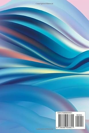 back cover of prompt journal created by cindy lee of ascension institute: decorative swirls of blues, pinks, and whites with ISBN barcode