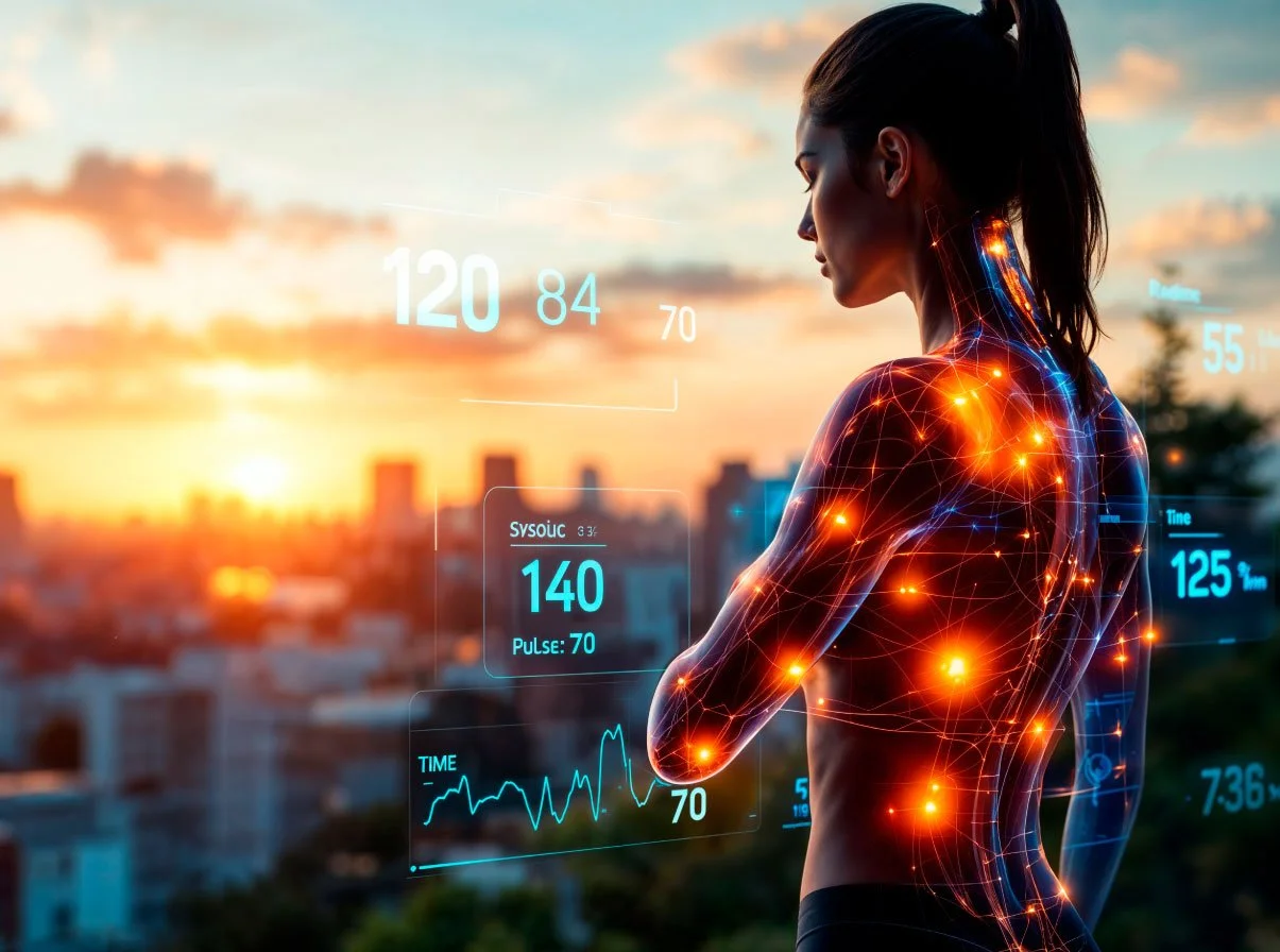 body scan showing health stats