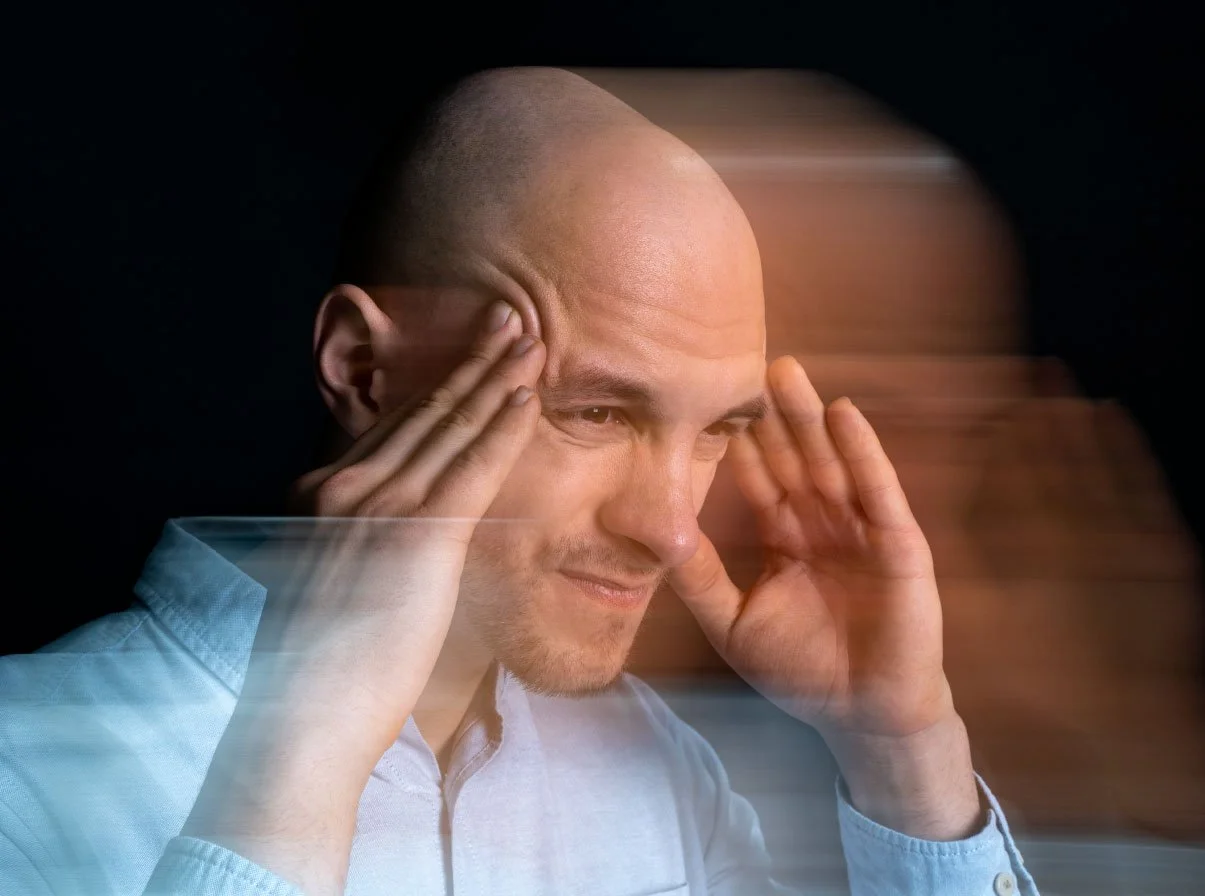 man experiencing brain fog