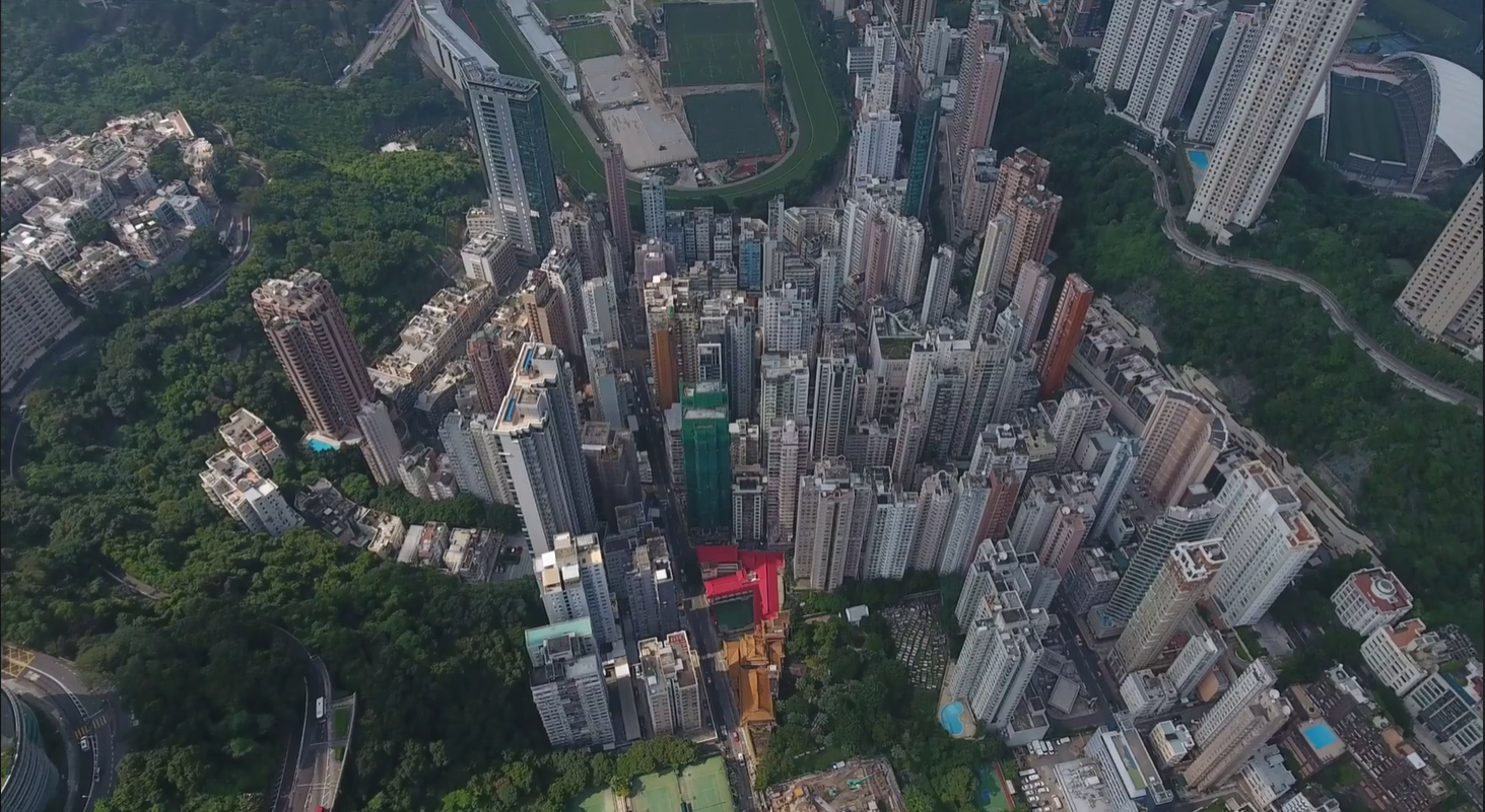 Hong Kong: Two Drones Lost to the Wind Between the Skyscrapers