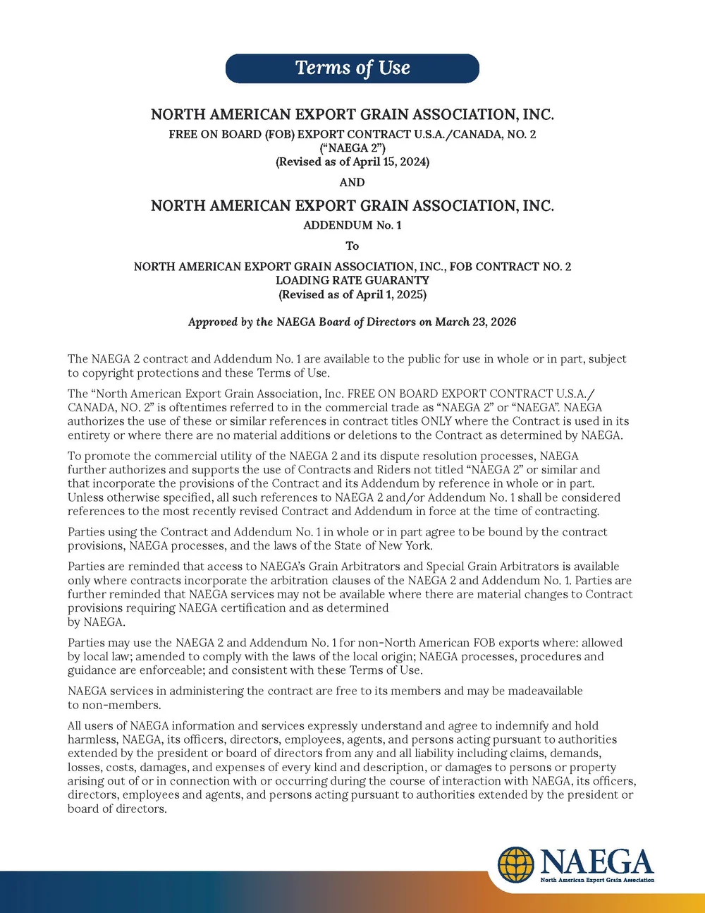 Download Contract & Resources — North American Export Grain Association