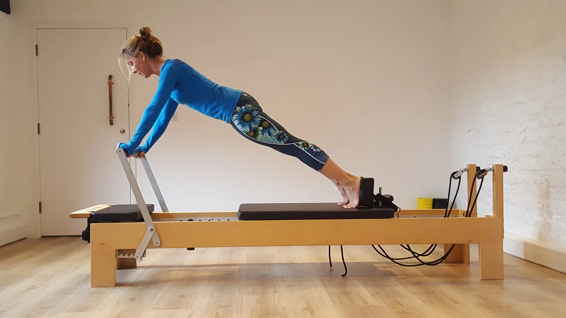 My beloved reformer - still going! I've had this for years. I learnt how to teach equipment Pilates back in 1999 and I still love my reformer.