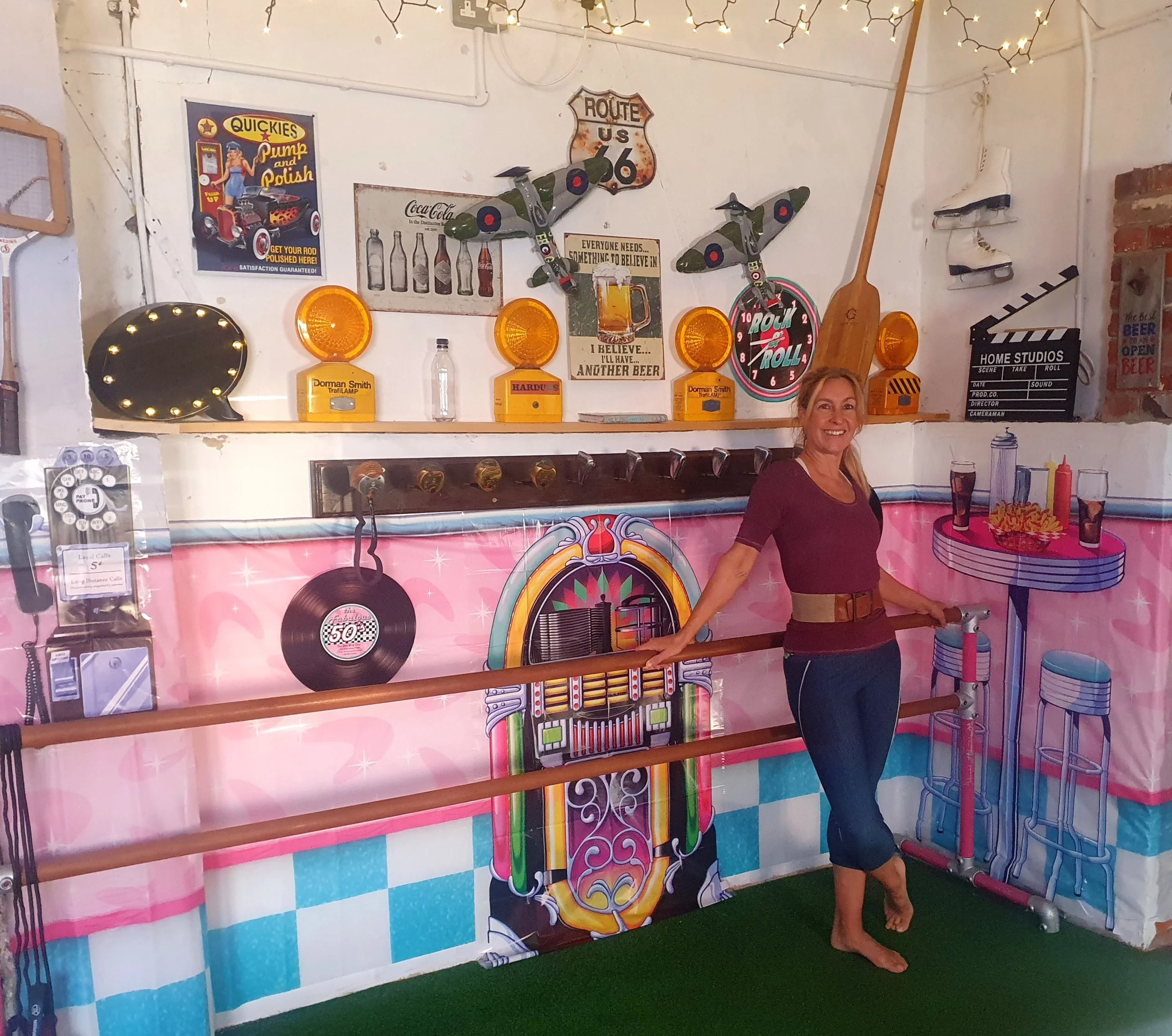 themed barre class - 60'sm - I love a good dress up! This was during lockdown and I completely decorated my garage into a 60's diner