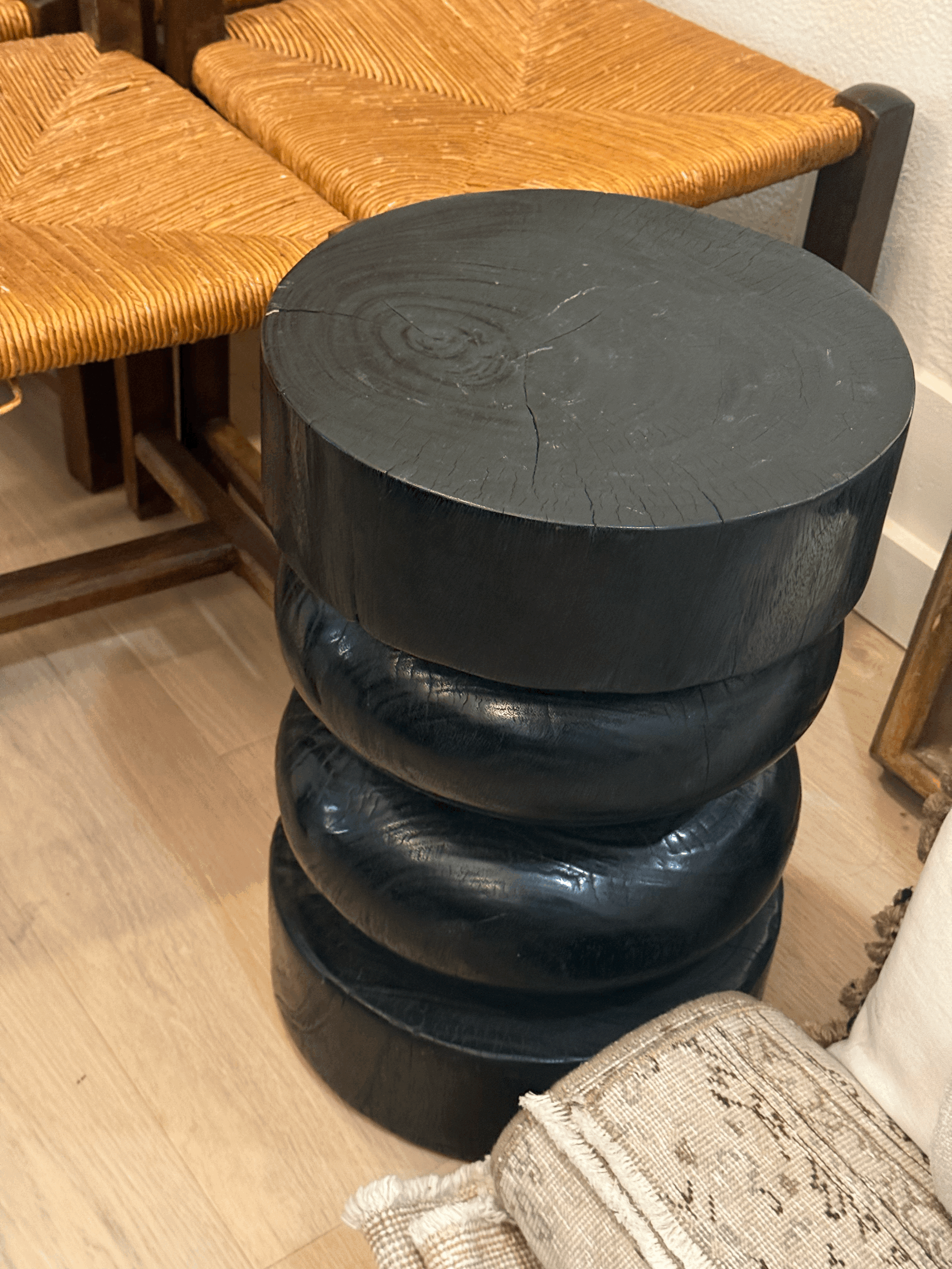 Round Wood Side Table