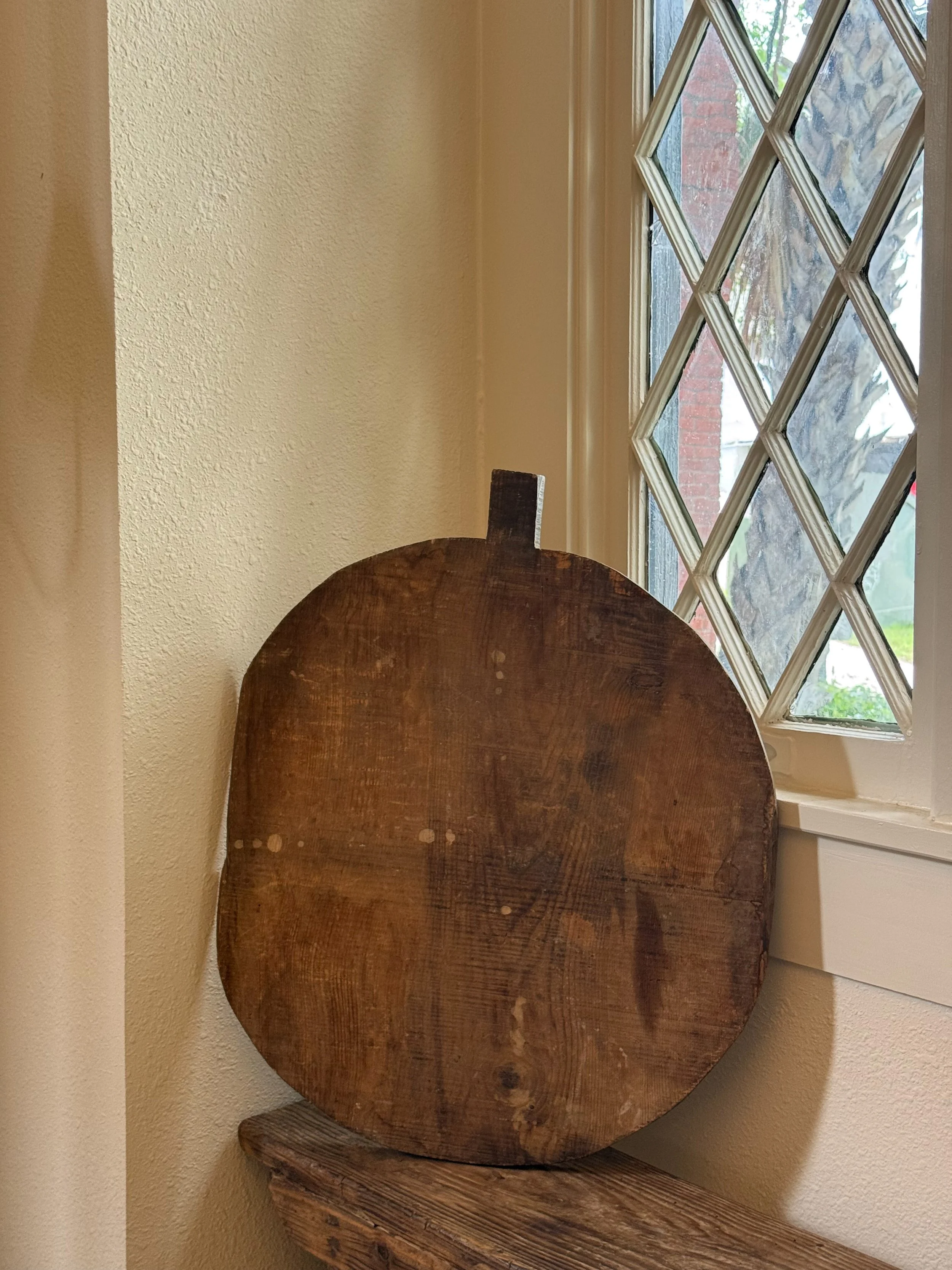 Large Round Wood Cutting Board
