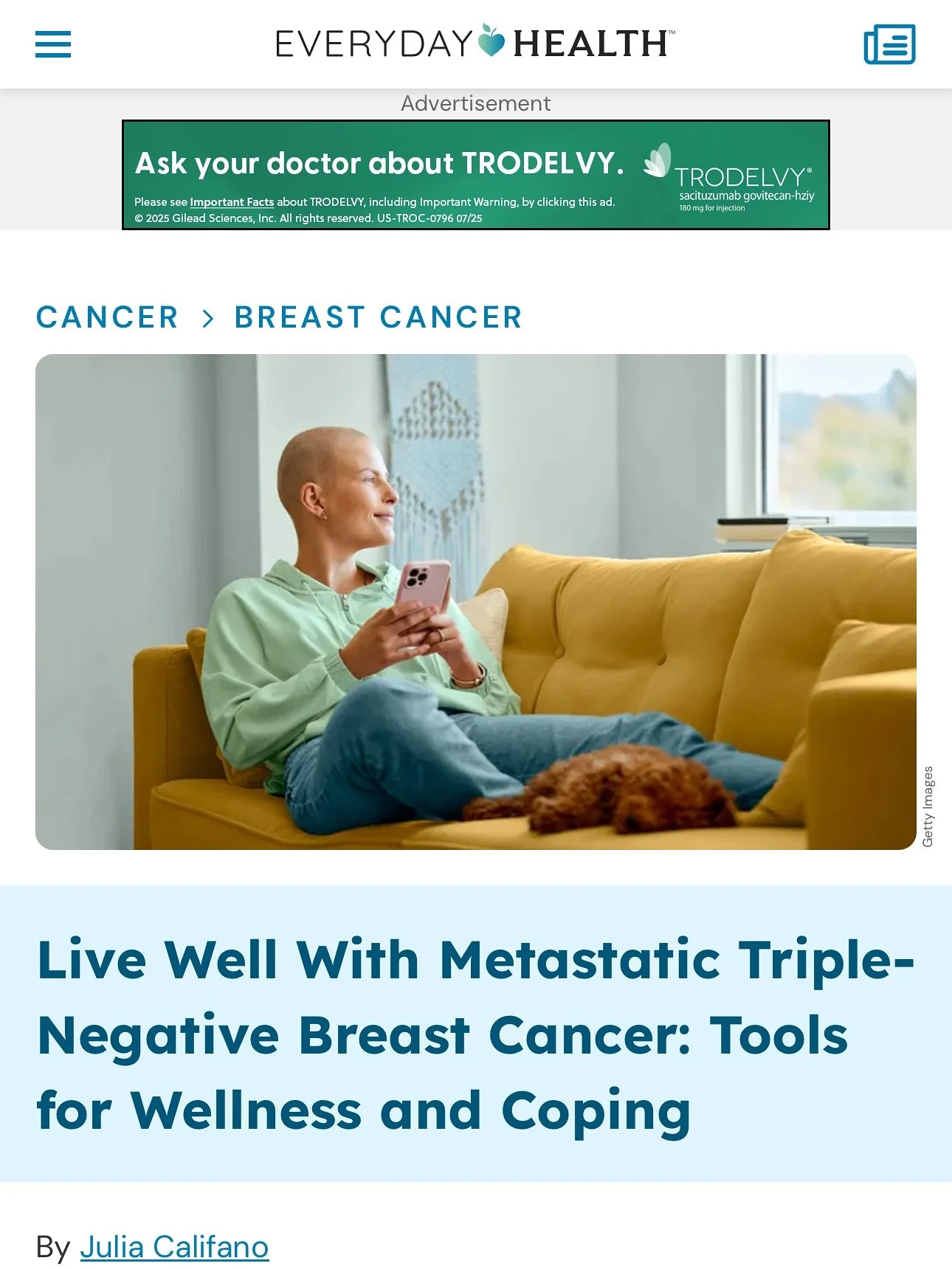 Honored to be mentioned as a top online support group resource for those with metastatic tnbc by @everydayhealth!

Building a safe space for those with triple negative breast cancer was always the focus but even more so, we know the mTNBC community n