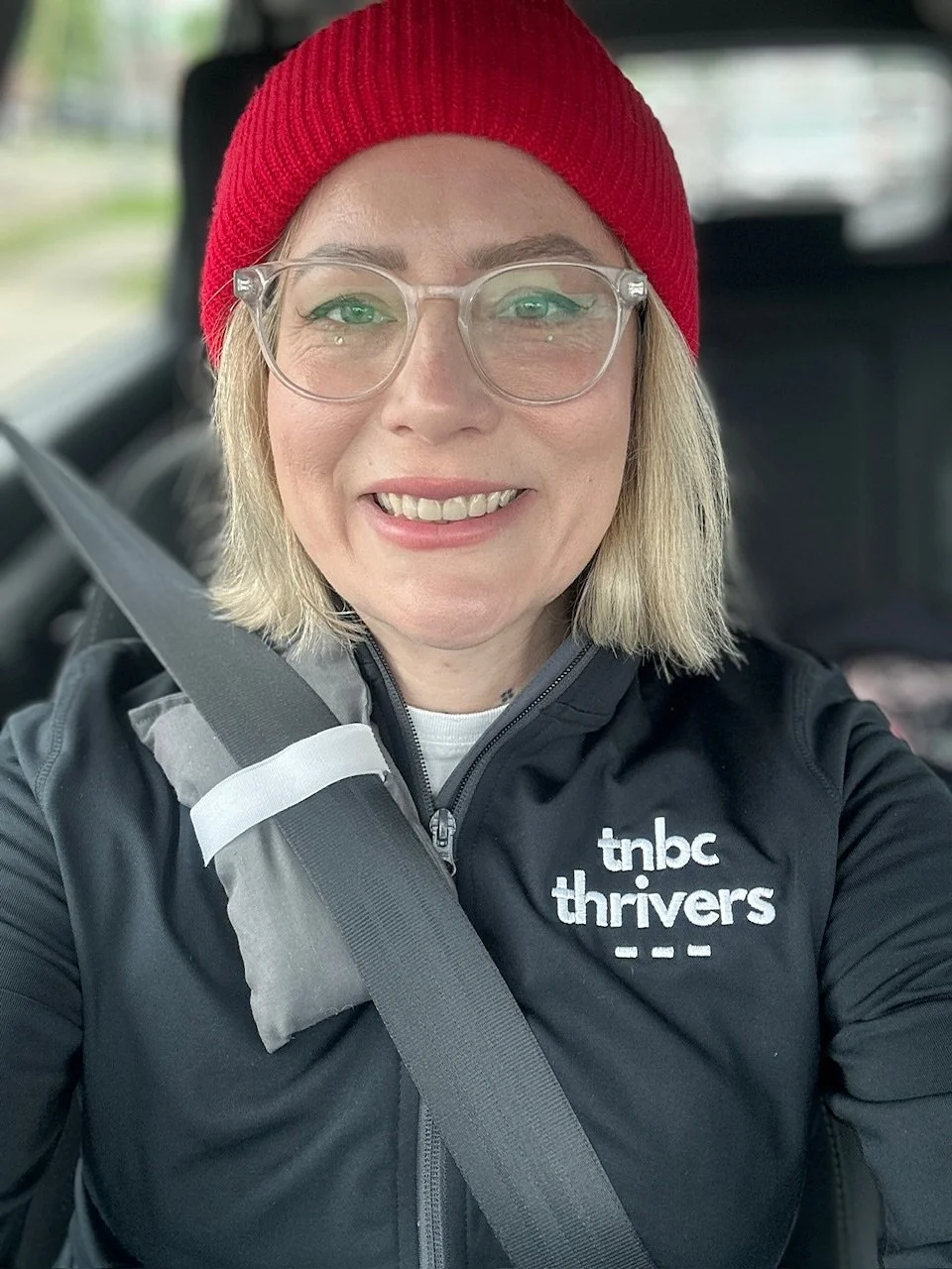 Hi, my name is Nicole Briant (@knotandsplice) and I have metastatic TNBC.

I was diagnosed in late February, and it was thought that I had an earlier stage until my later PET scan revealed that I had had stage four/metastatic, grade 3, ki67-89% (high
