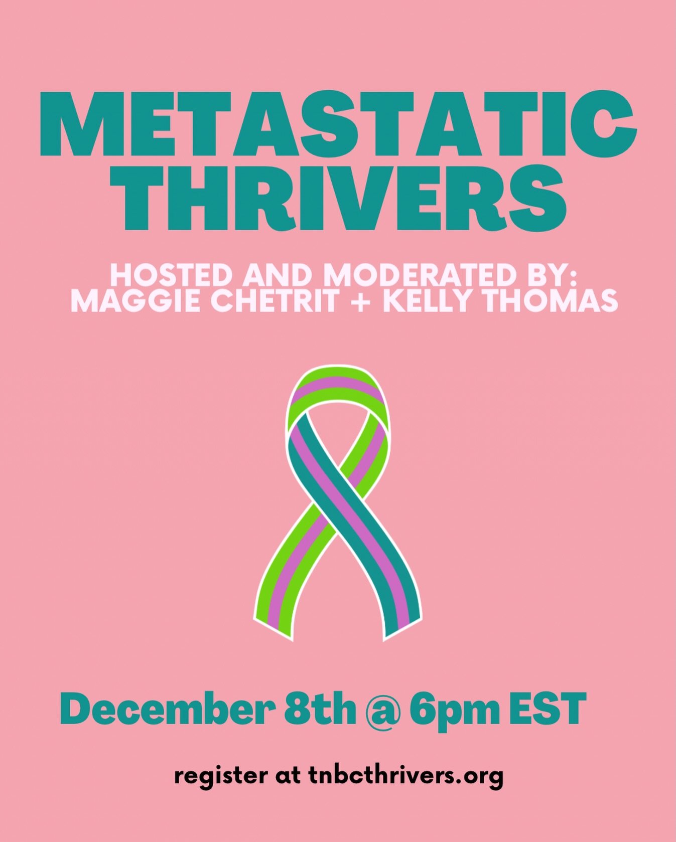 Join us TONIGHT for Metastatic Thrivers chat!

Moderated by mTNBC thriver, @maggiematters and co-TNBC Thriver, @iamkellythomas, Metastatic Thrivers is a safe space led by those that understand 🫶

Chat kicks off tonight at 6pm eastern!

Register at t