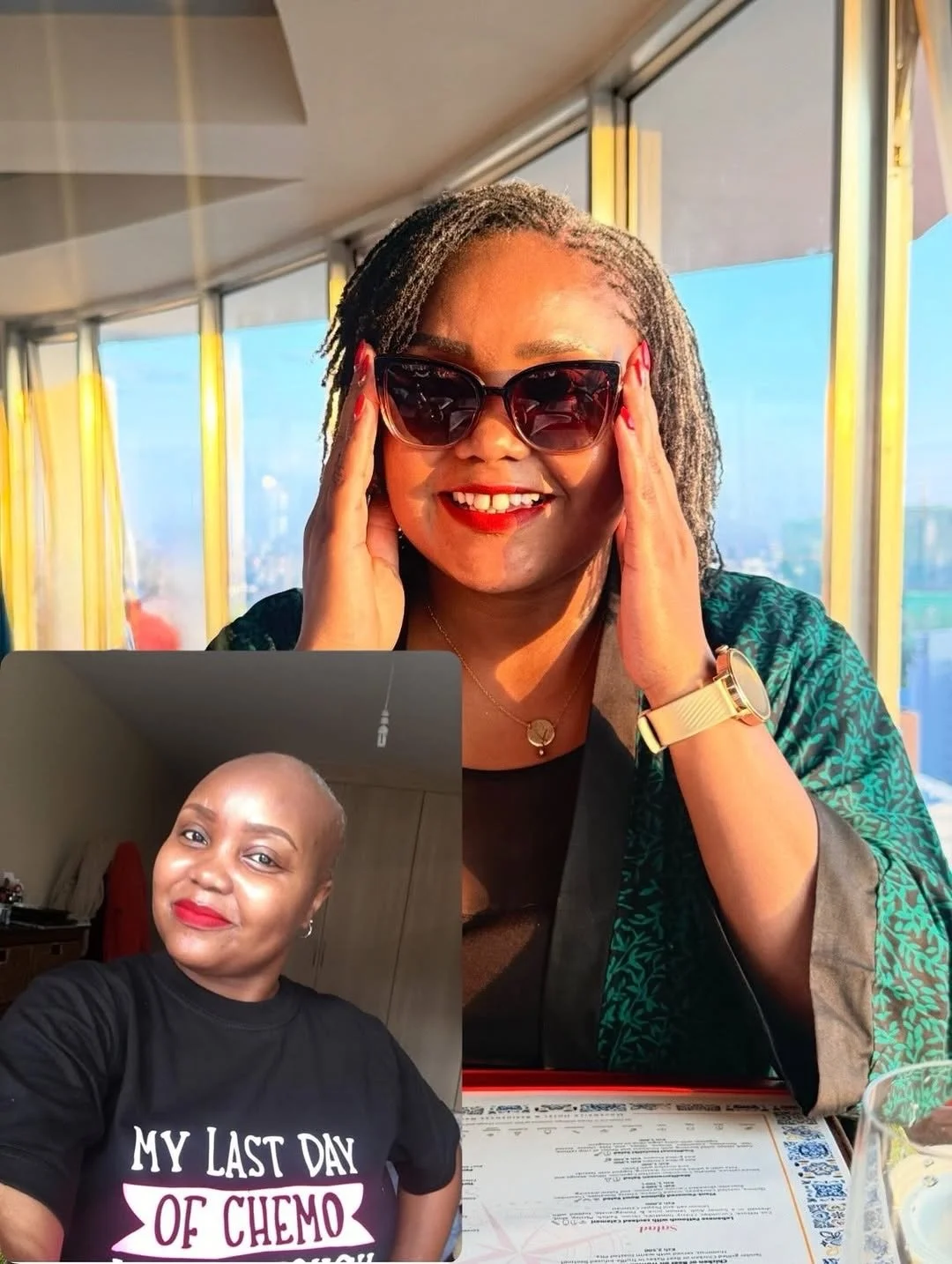 Happy FIVE years to @allela_eva!!! 🙌💕

Five years ago, I walked out of my last chemo session 💃🏽💃🏽💃🏽 exhausted, changed, humbled, but incredibly hopeful. 
I didn&rsquo;t know what the road ahead would look like, but I chose to believe in heali