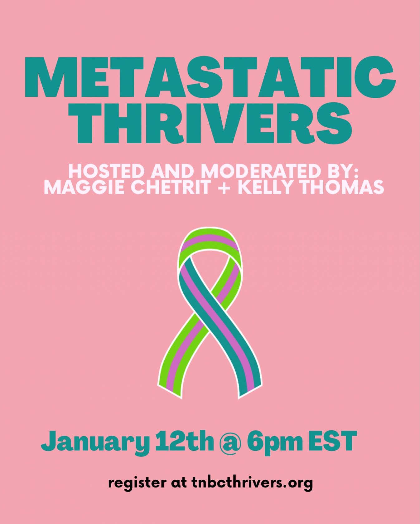 Join us TONIGHT for Metastatic Thrivers chat!

Moderated by mTNBC thriver, @maggiematters and co-TNBC Thriver, @iamkellythomas, Metastatic Thrivers is a safe space led by those that understand 🫶

Chat kicks off tonight at 6pm eastern!

Register at t