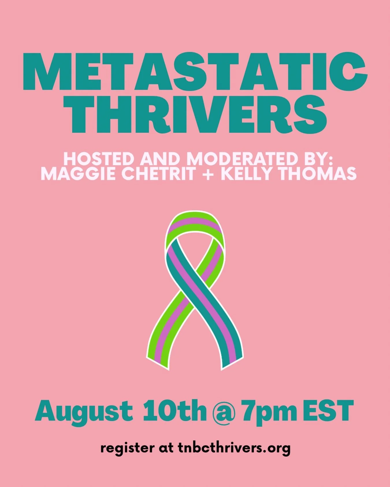 It&rsquo;s time for MTNBC chat tonight! 👩&zwj;💻

Moderated by mTNBC thriver, @maggiematters and co-TNBC Thriver, @iamkellythomas, Metastatic Thrivers is a safe space led by those that understand 🫶

Chat kicks off tonight at 7pm eastern!

Register 