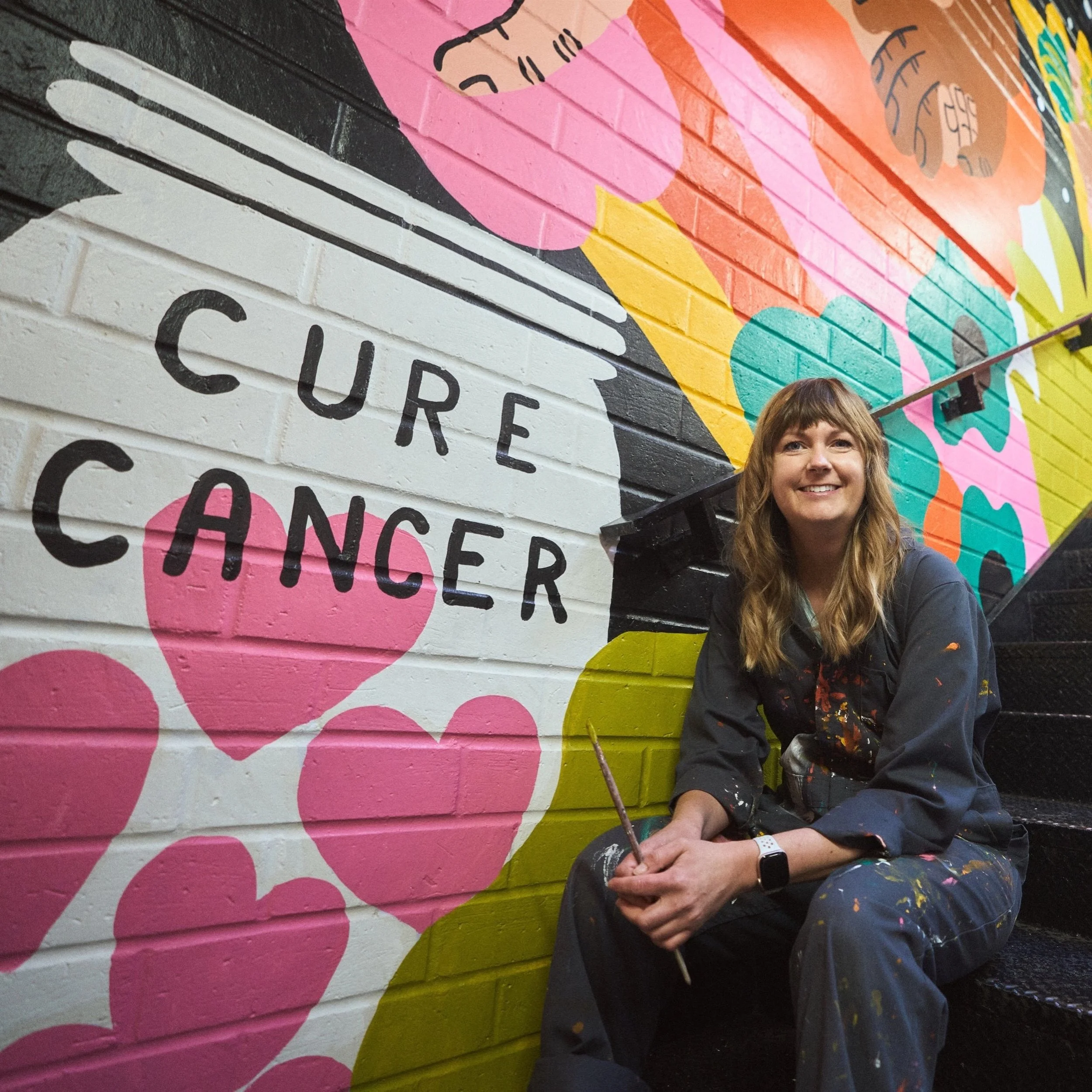 This Thriver Crush Thursdays belongs to our incredibly talented friend and mTNBC slayer @kimsielbeck who continues to do amazing things like painting a cure cancer mural for @cityofhope! 🙌💕
______

#thrivercrushthursday #metastaticbreastcancer #cur
